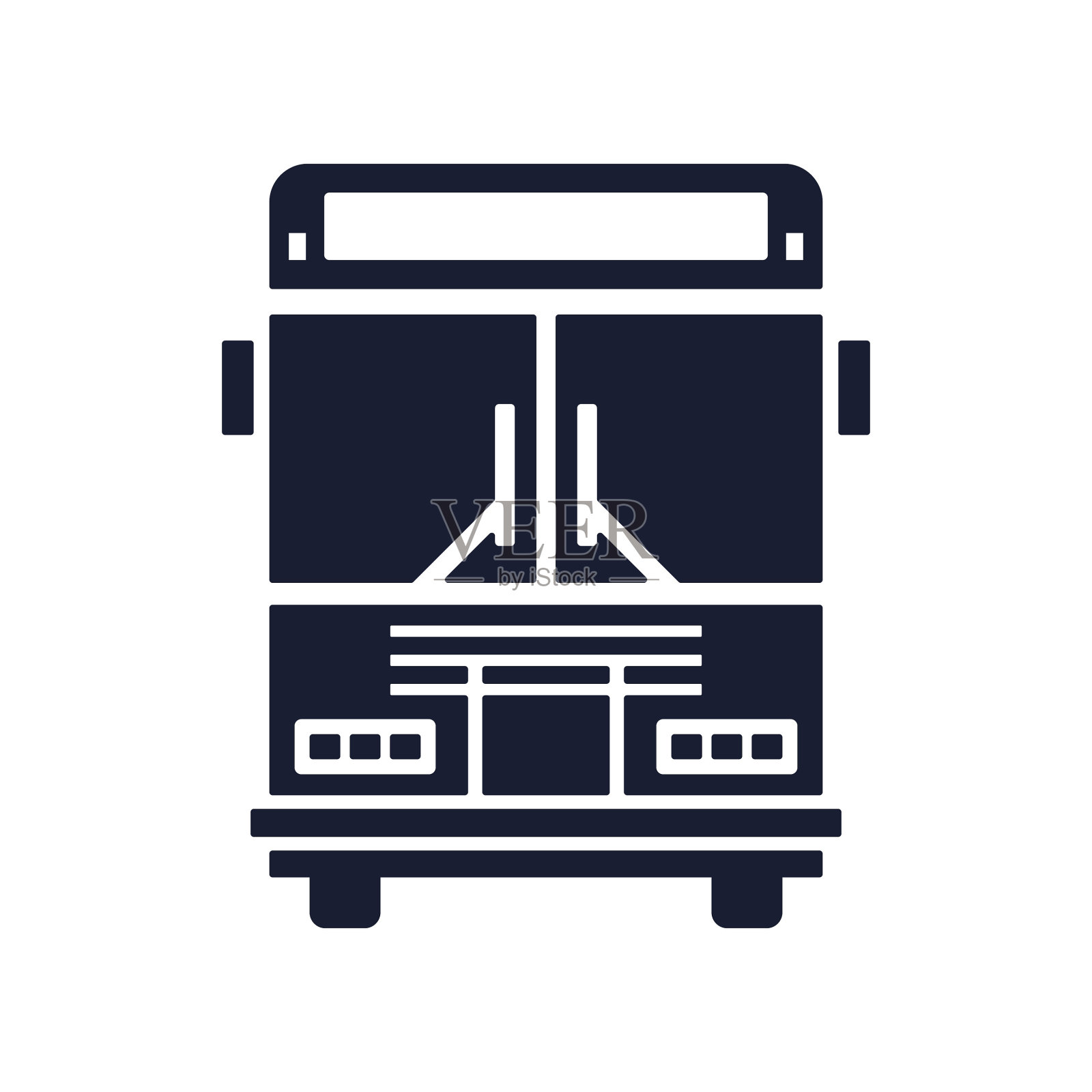 公交线路的实体矢量图标插画图片素材