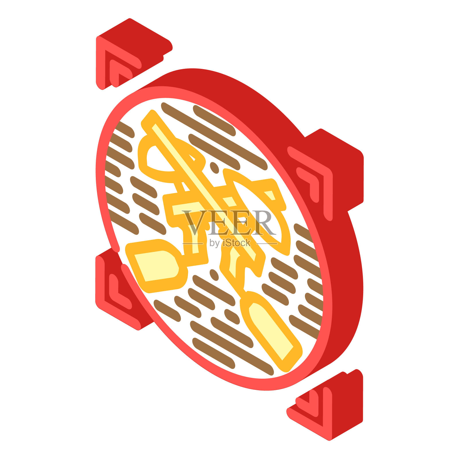 彩弹队徽章游戏等距图标矢量插图插画图片素材