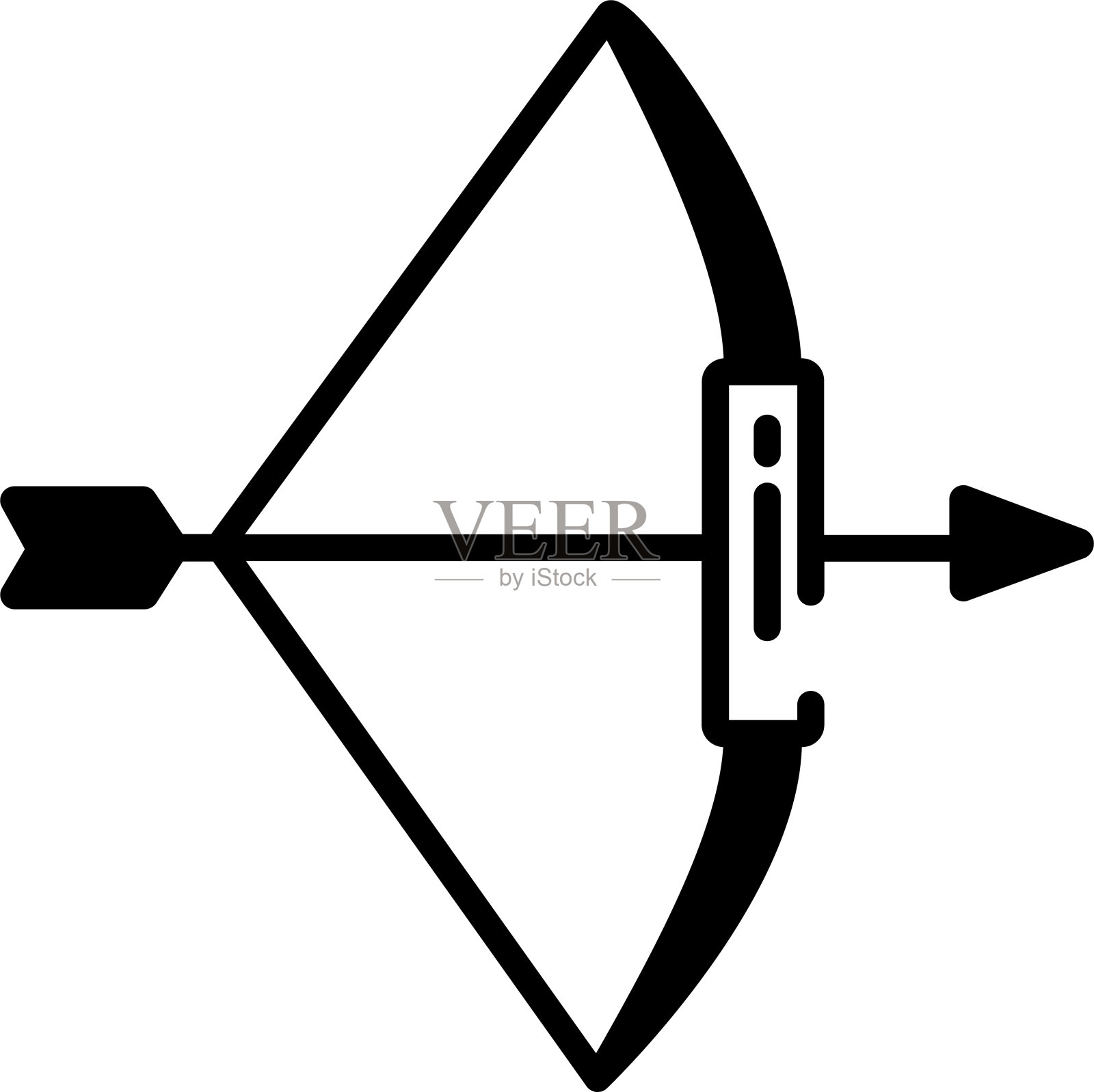 短弓字形和线矢量插图插画图片素材