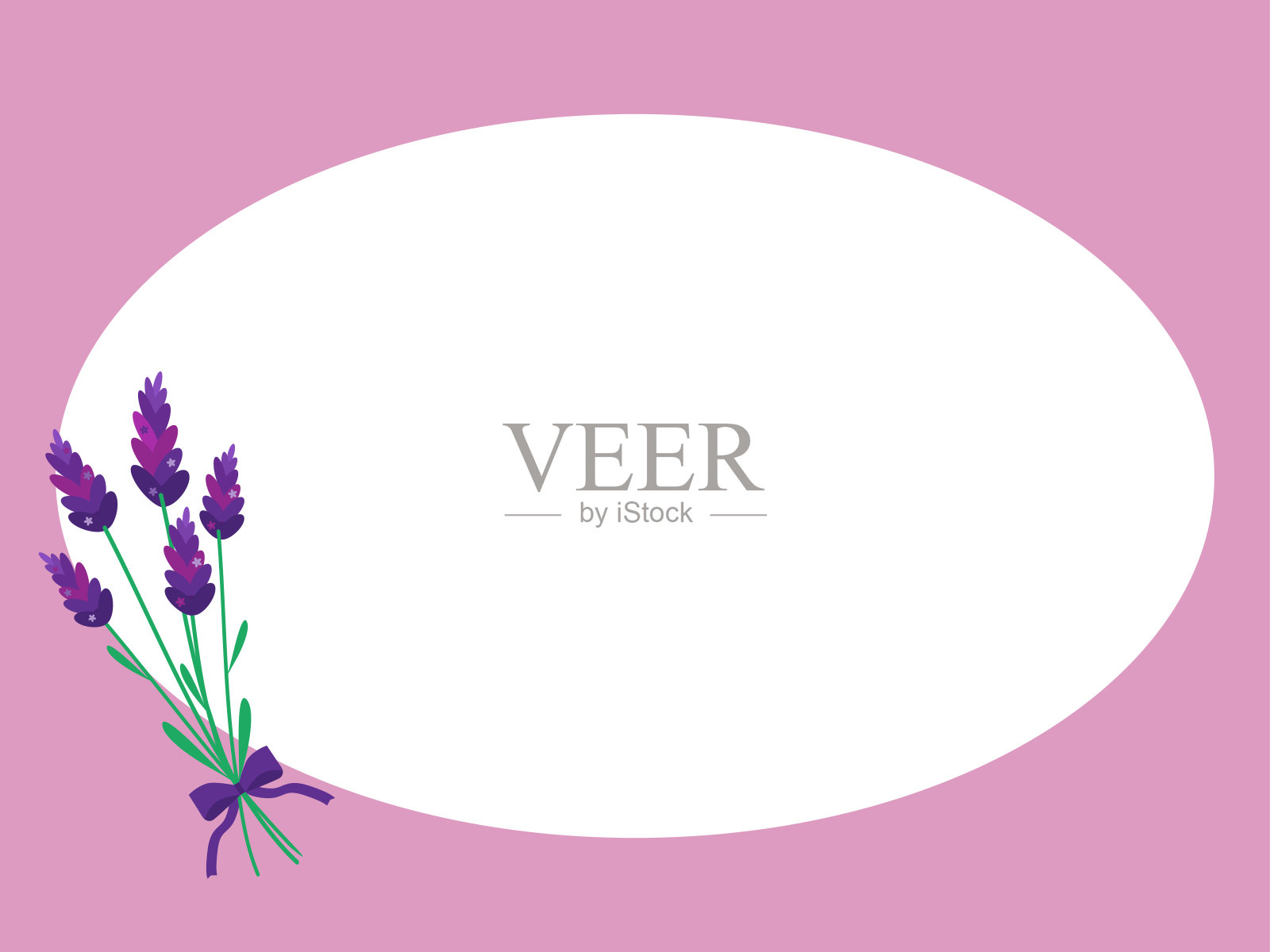 薰衣草花束简单火焰插画图片素材