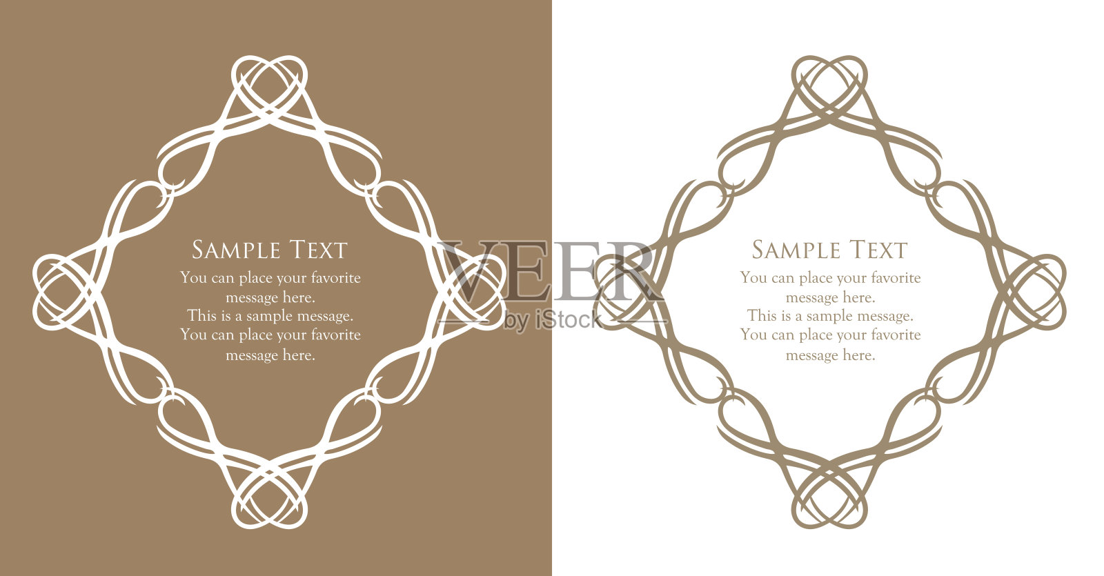 优雅，华丽和优雅的框架集插画图片素材