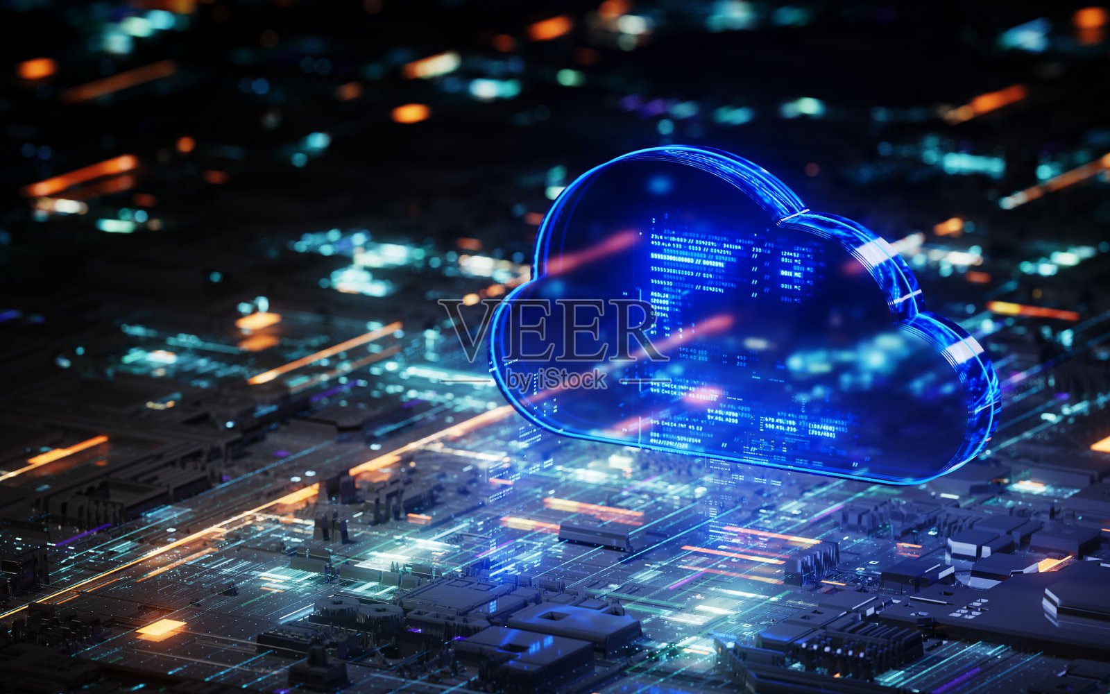 云计算数据中心多云混合云信息存储网络安全加密边缘计算数据湖照片摄影图片