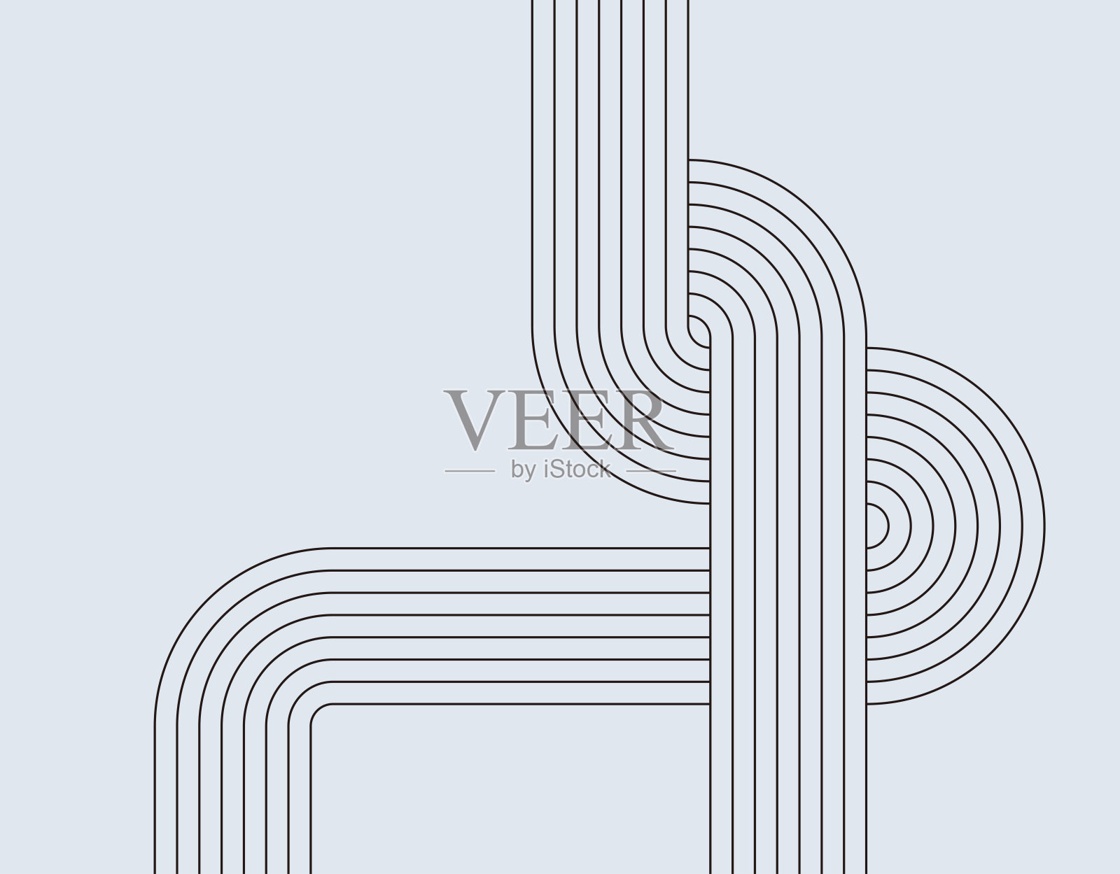 抽象极简主义几何圆与条纹线条图案背景插画图片素材