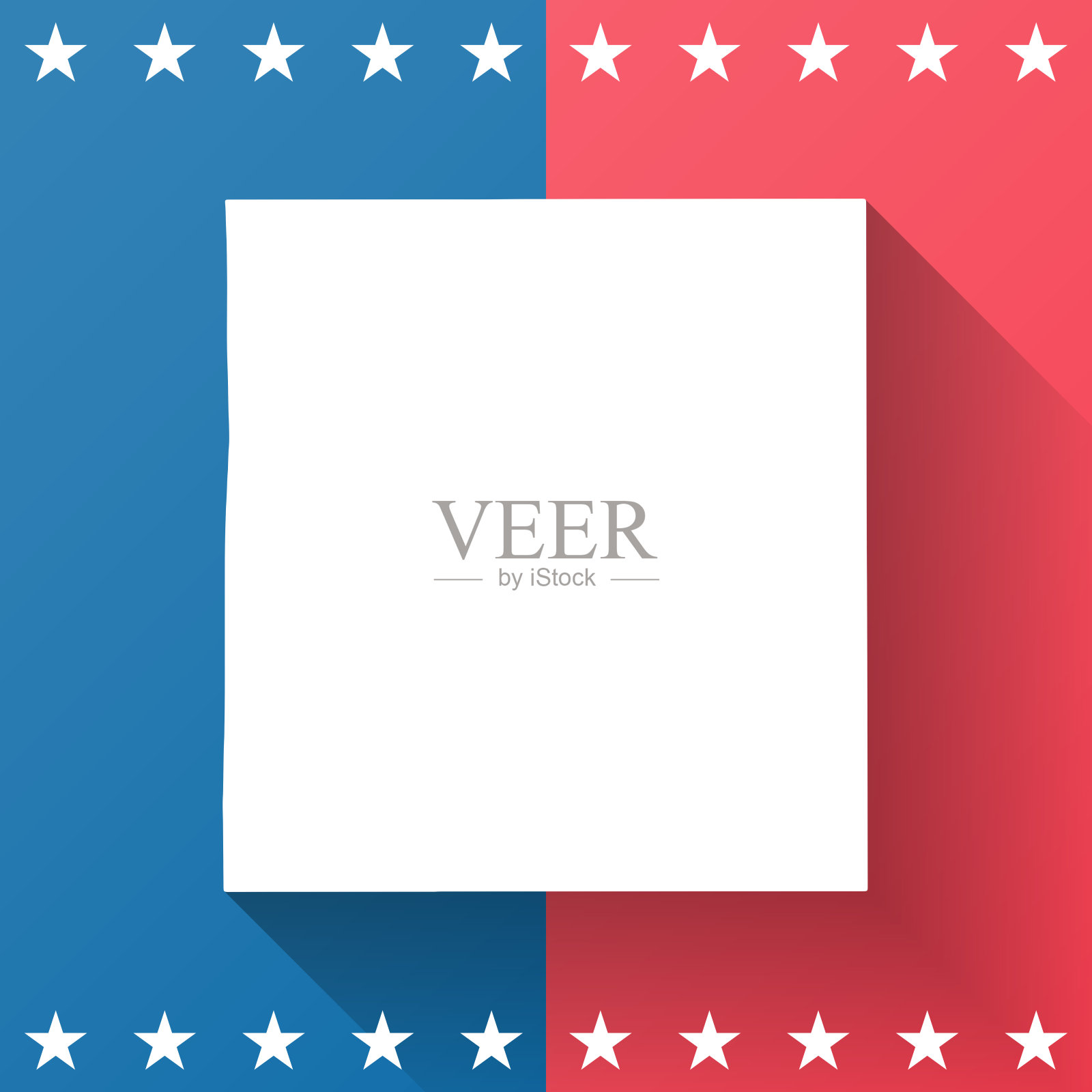 堪萨斯州拉贝特县。地图在蓝色和红色的背景插画图片素材