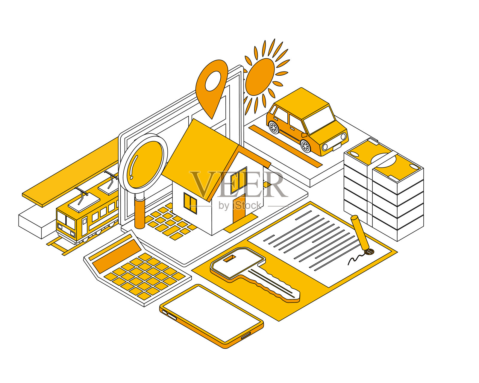 房地产插画图片素材