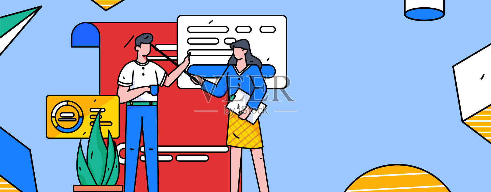 营销策划企业人物平面矢量概念操作手绘插图插画图片素材