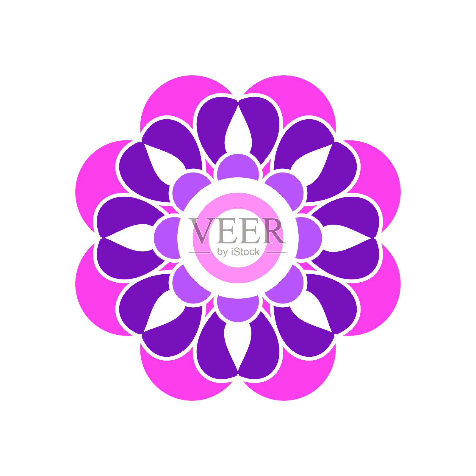 曼陀罗五颜六色的婚礼装饰矢量设计插画图片素材