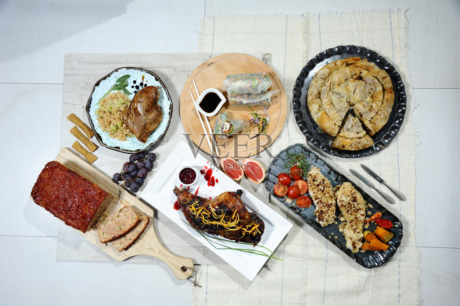 不同种类的火鸡照片摄影图片