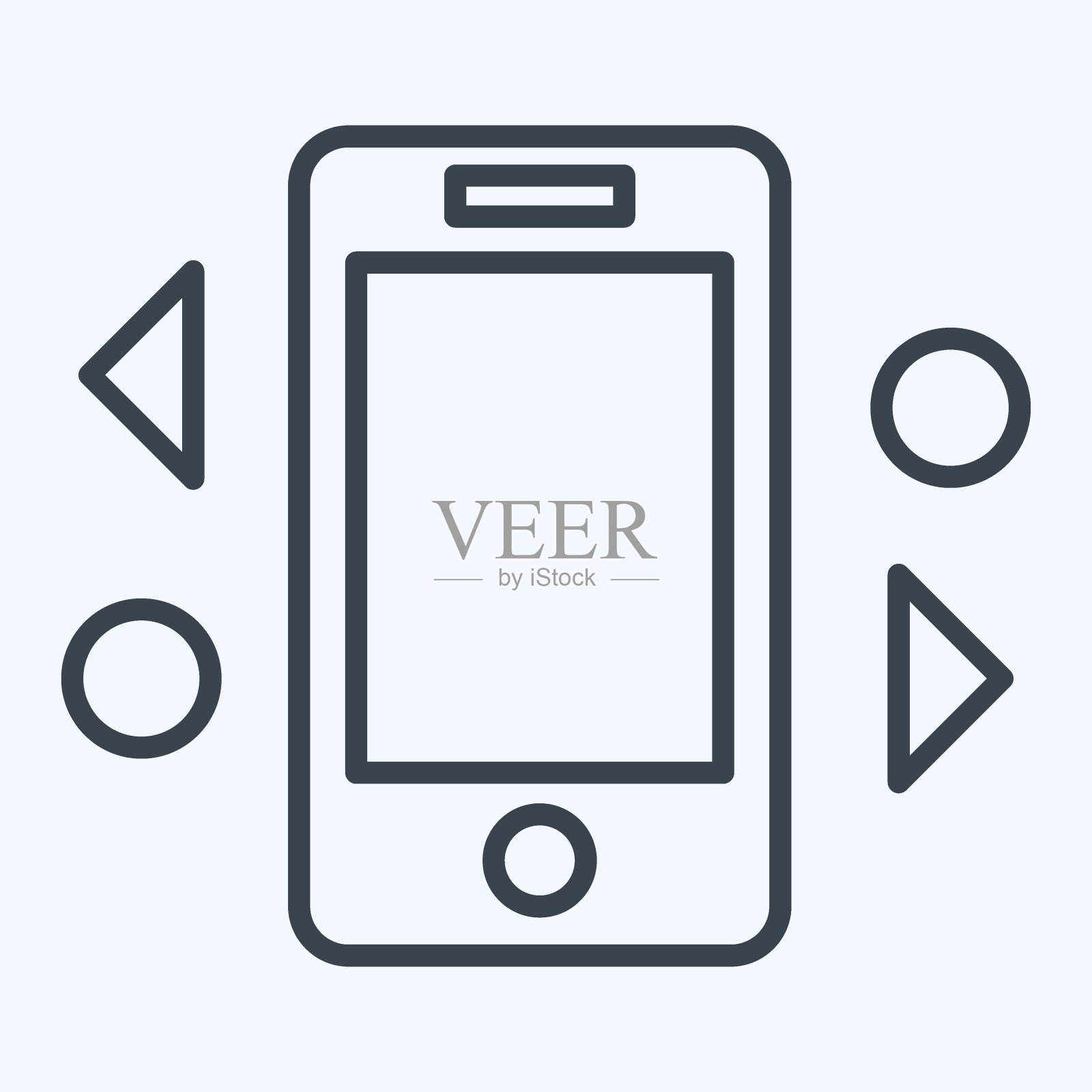 图标分布。与社交网络符号相关。行风格。简单的设计说明插画图片素材