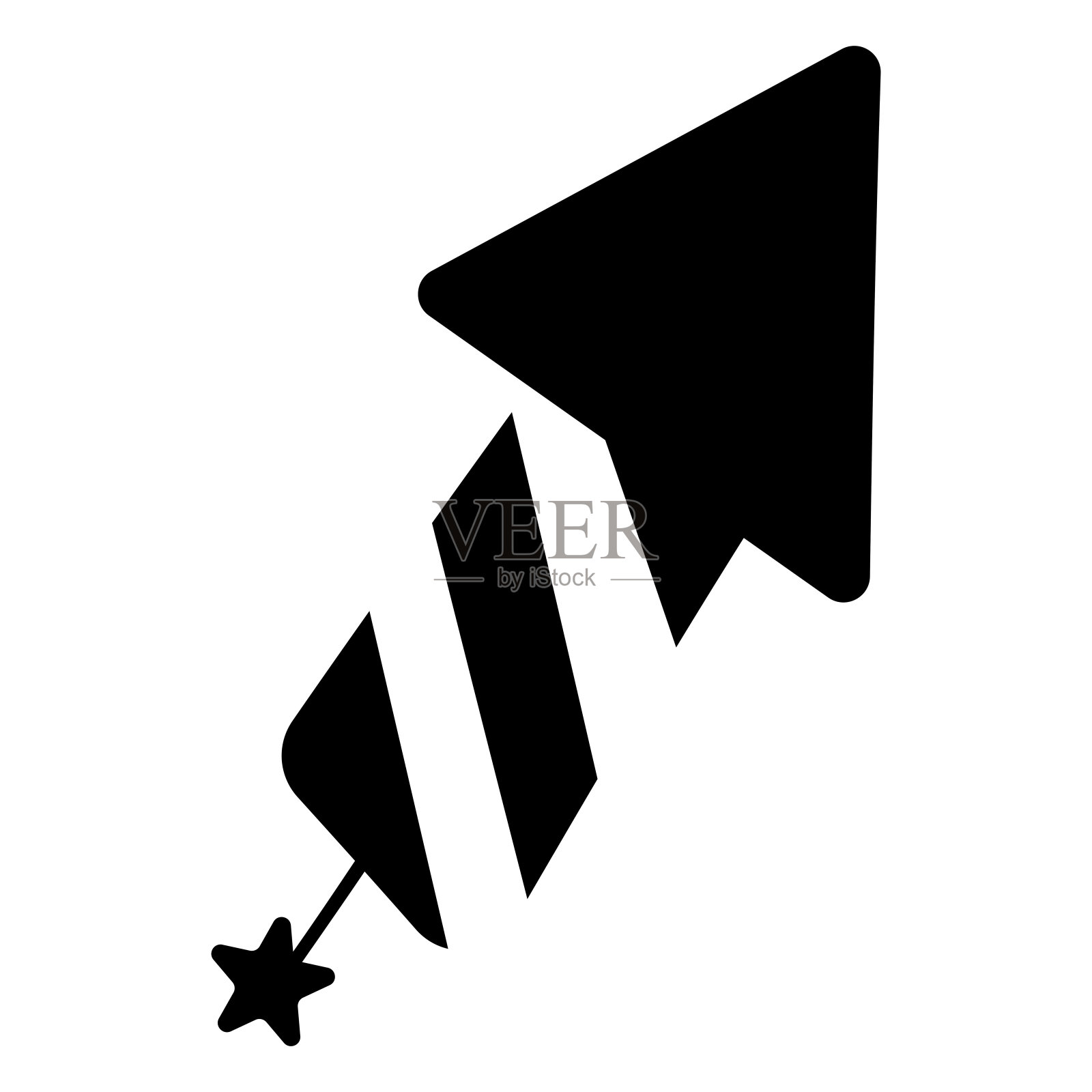 喜庆的火箭图案中国烟花节日插画图片素材