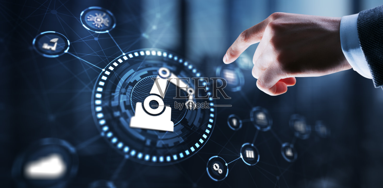 RPA机器人流程自动化系统，人工智能概念照片摄影图片