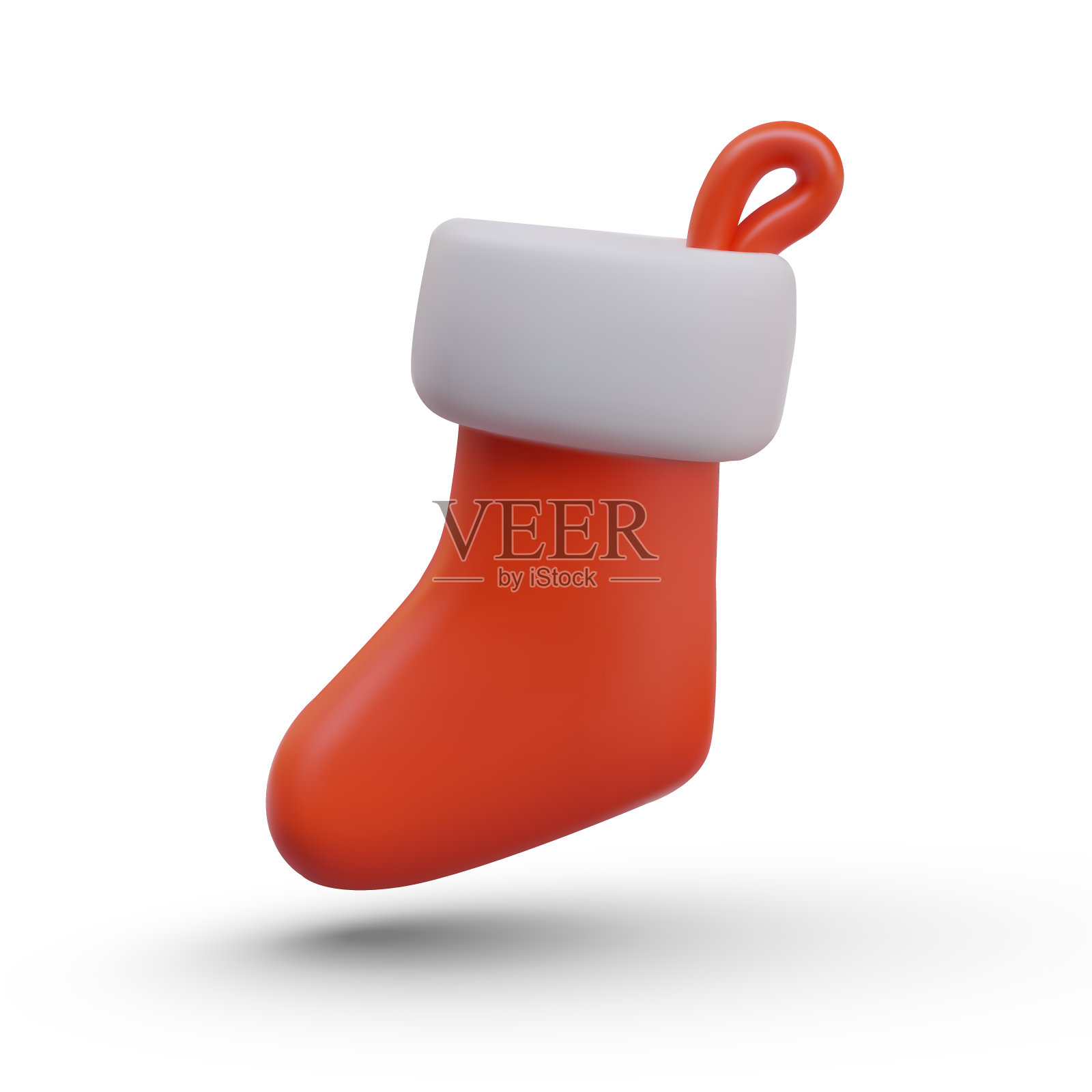 五颜六色的红色袜子，冬天的假期。袜子挂与礼物的概念插画图片素材