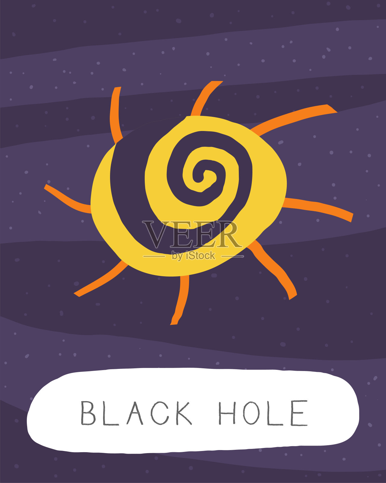 为孩子学习空间抽认卡插画图片素材