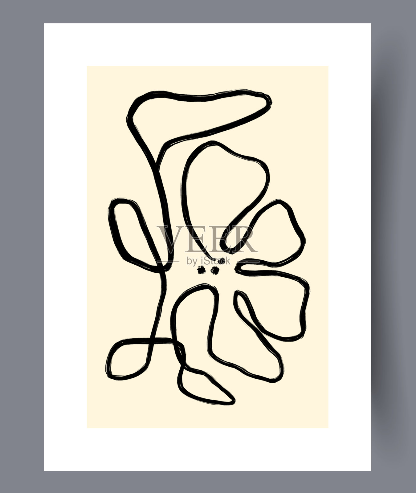 摘要电路实验墙体艺术版画插画图片素材