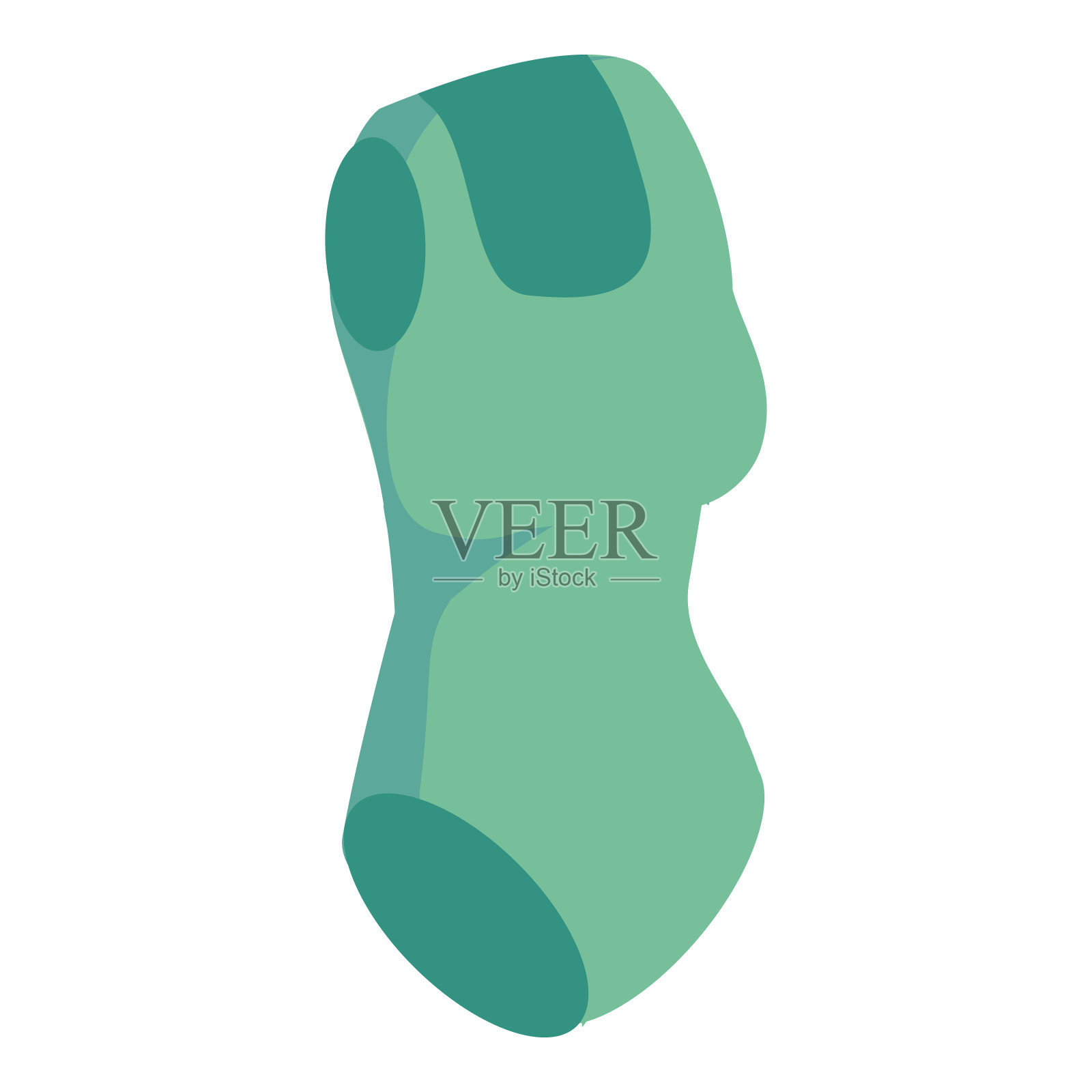 三维等距平面矢量套内衣和泳衣。第四项插画图片素材