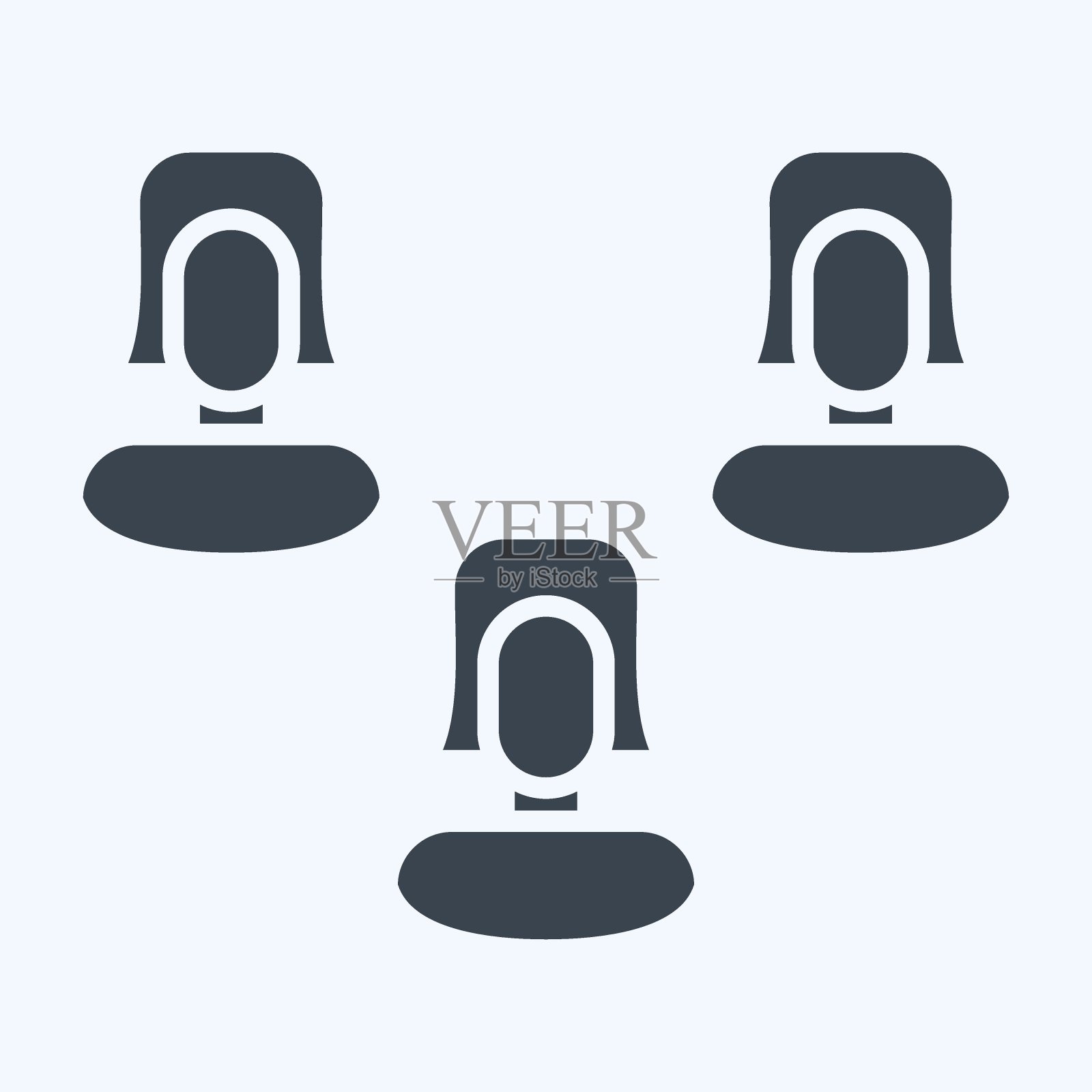 图标的民意调查。与社交网络符号相关。字形风格。简单的设计说明插画图片素材