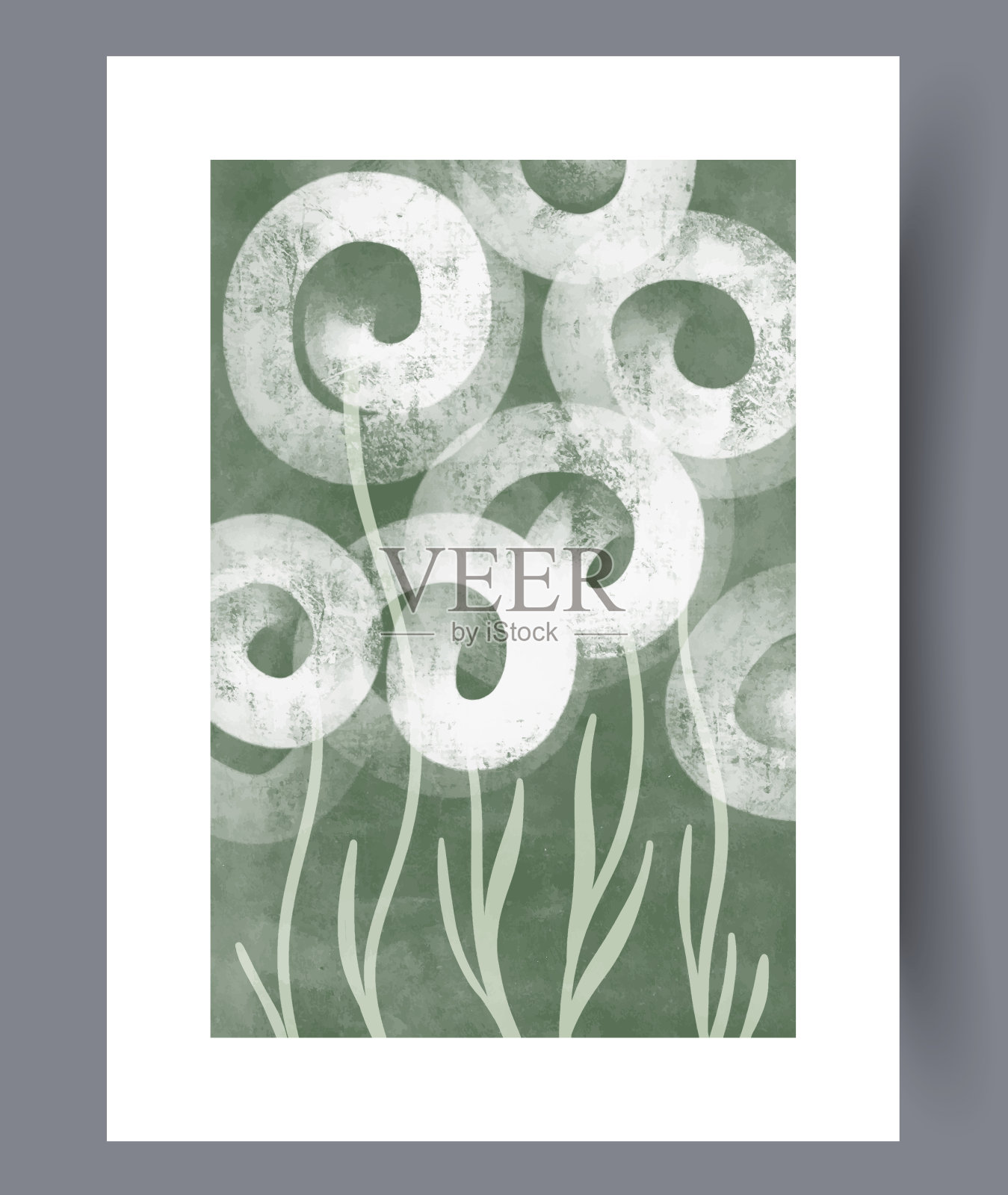 静物花蒲公英墙艺术印刷插画图片素材