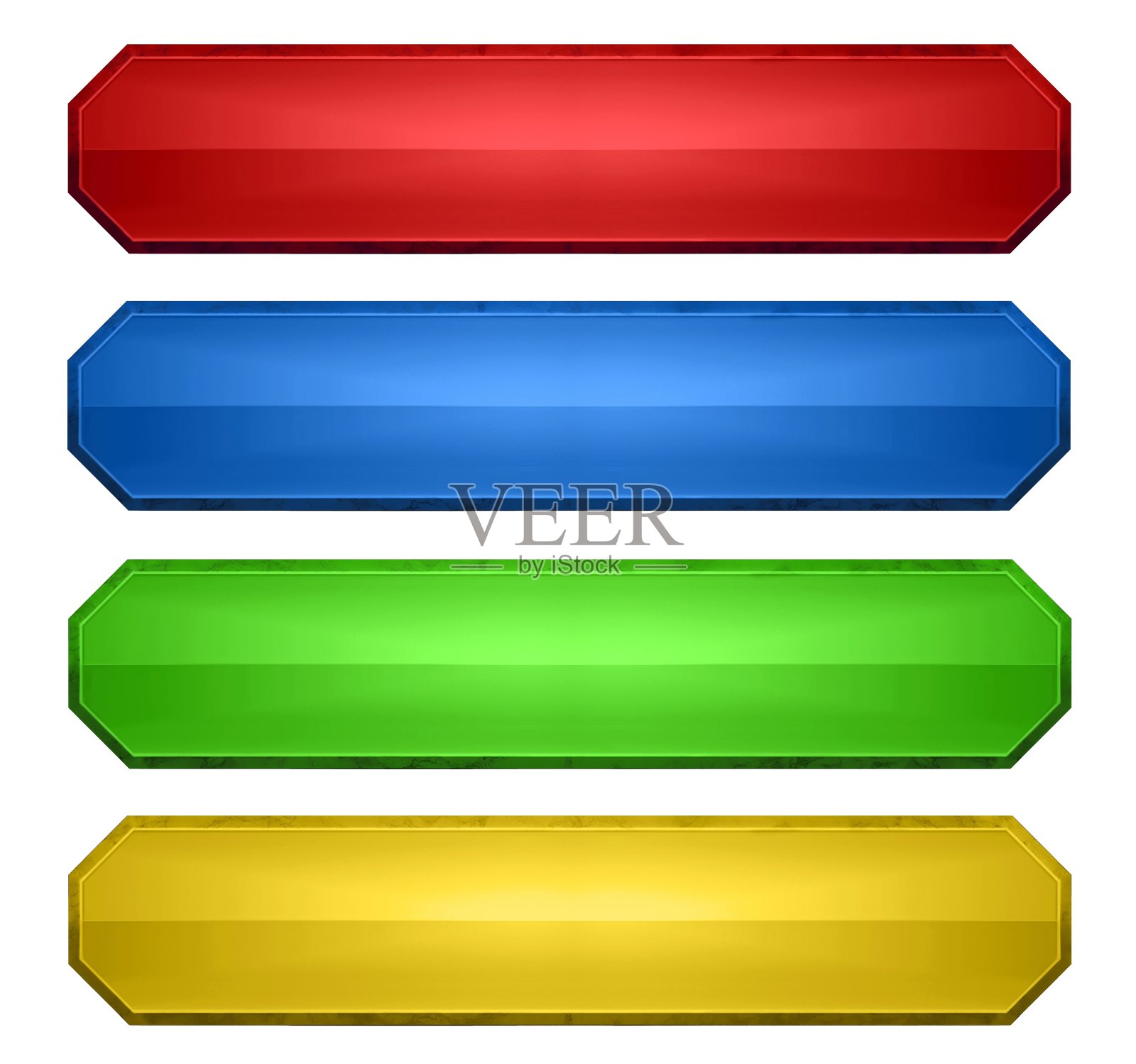 4色豪华横幅套装插画图片素材