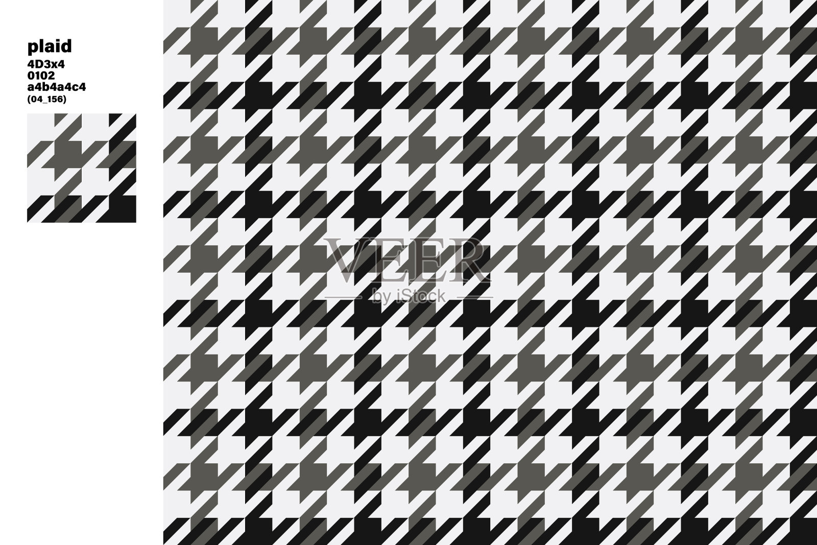 猫色格子花纹无缝插画图片素材