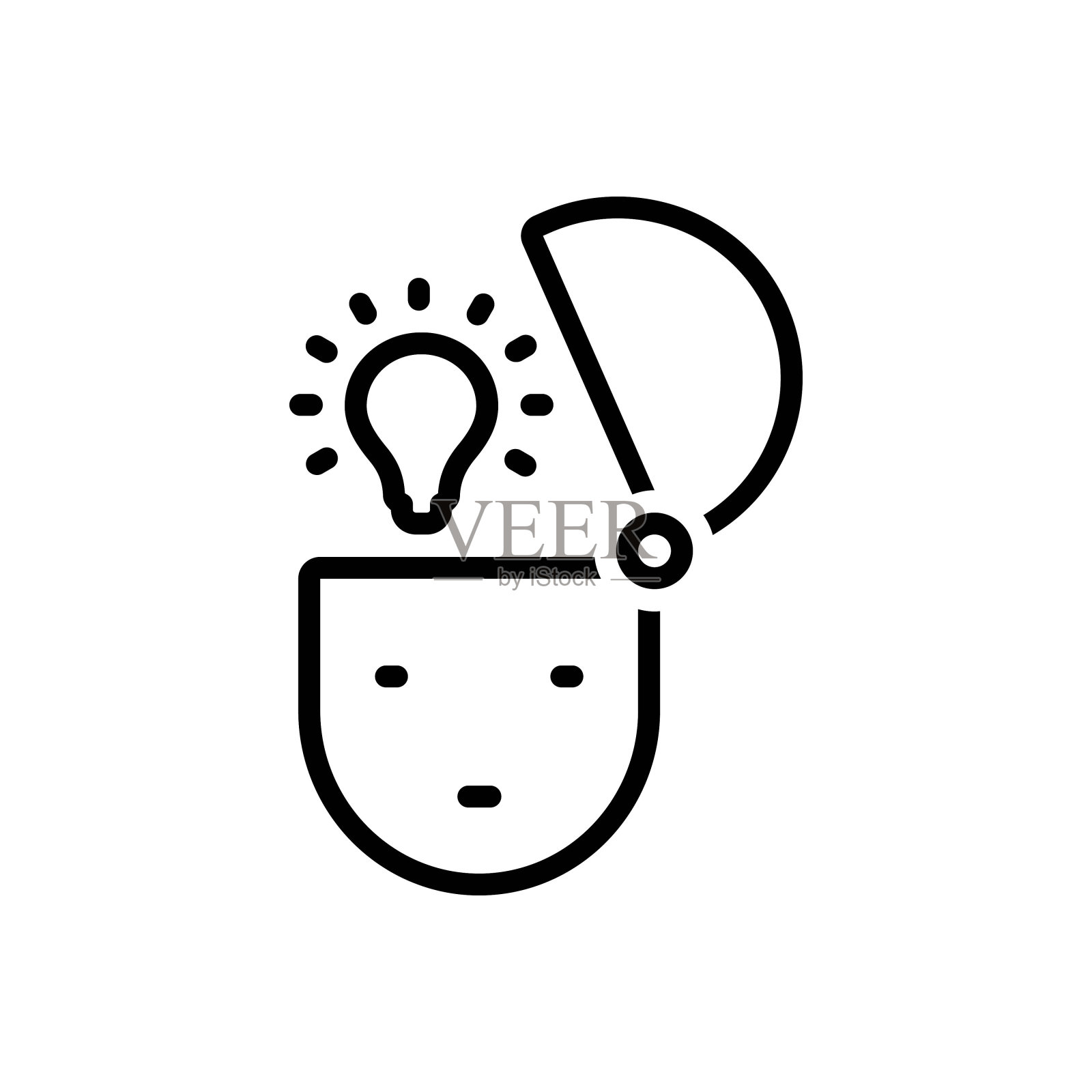 头的想法插画图片素材