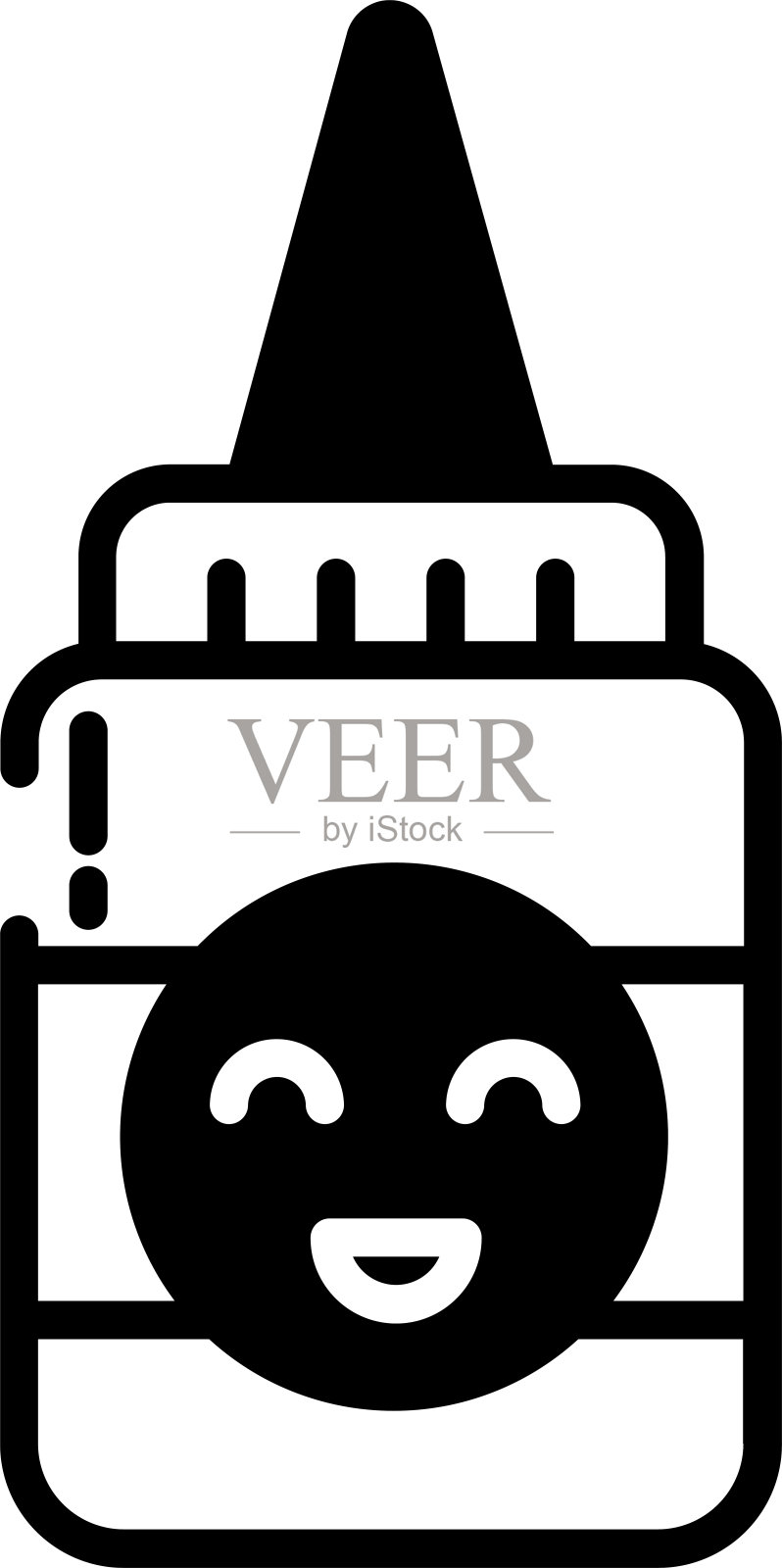 胶水字形和线矢量插图插画图片素材