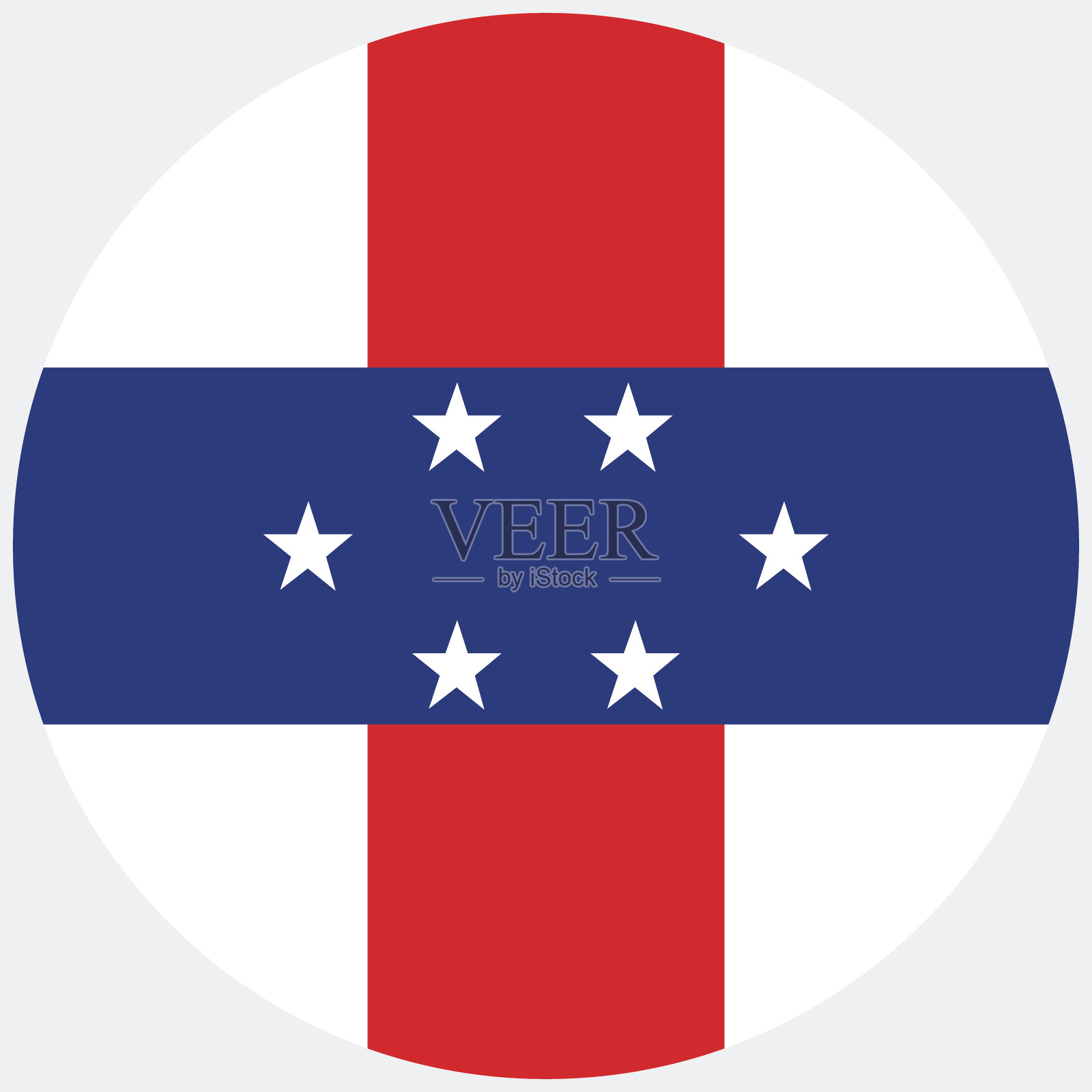 荷属安的列斯旗帜。按钮旗帜图标。标准颜色。圆形按钮图标。3D图标。圆形图标。电脑插图。数字插图。矢量图。插画图片素材