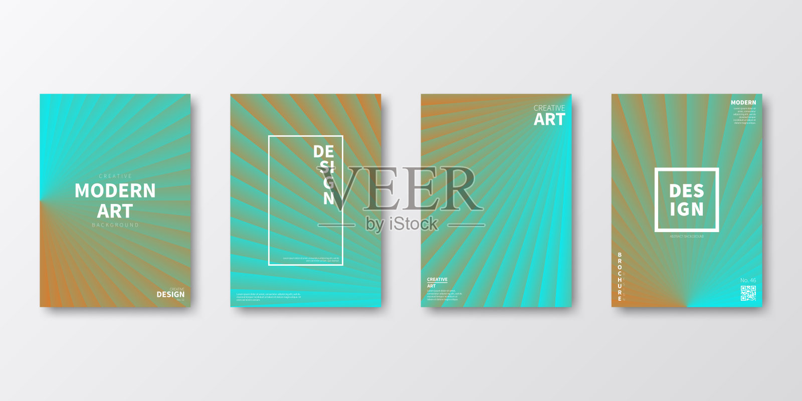 宣传册模板排版，橙色封面设计，商业年报，传单，杂志插画图片素材