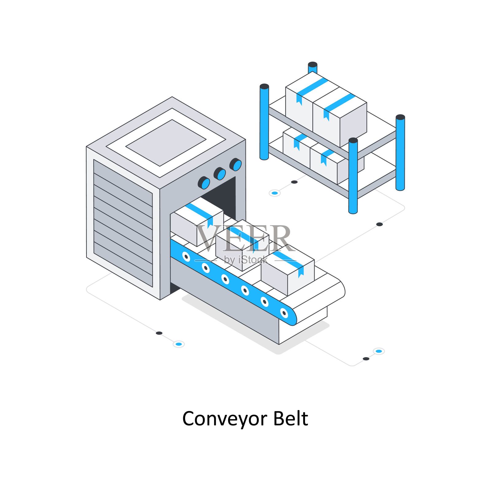 输送带等距库存插图。Eps 10文件股票插图。插画图片素材