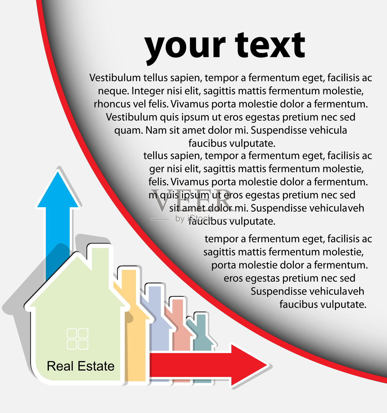 抽象的房地产矢量背景插画图片素材