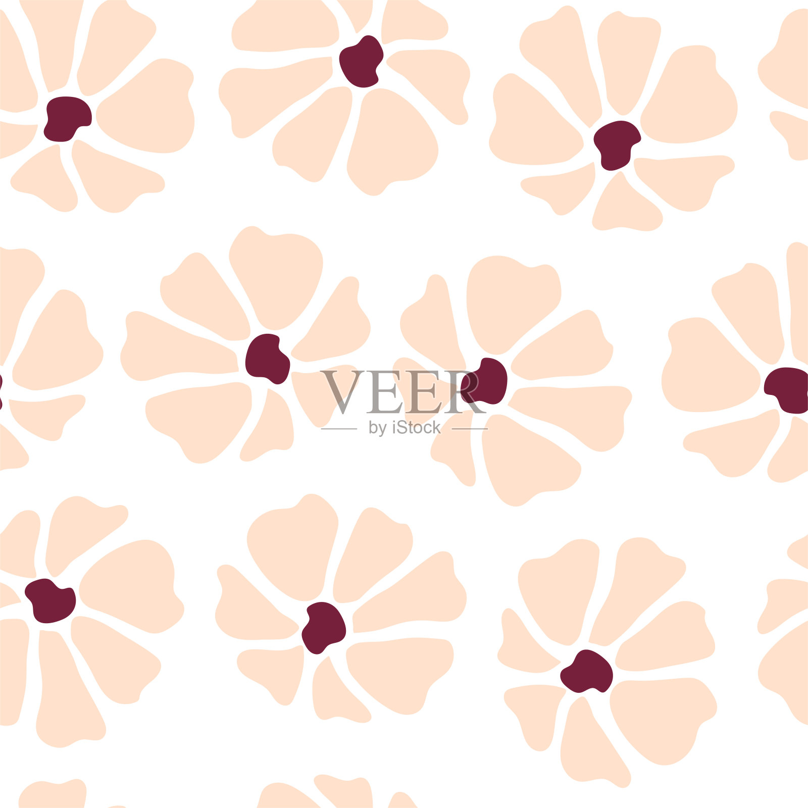 花卉无缝图案插画图片素材