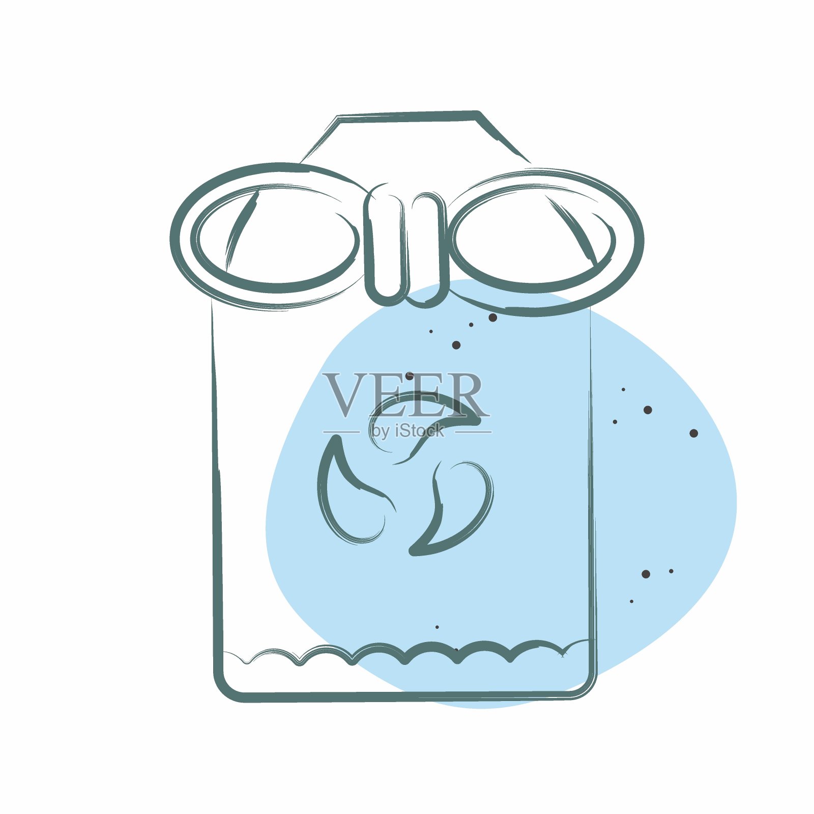 图标Omamori。与日本有关的符号。色斑样式。简单的设计说明。插画图片素材