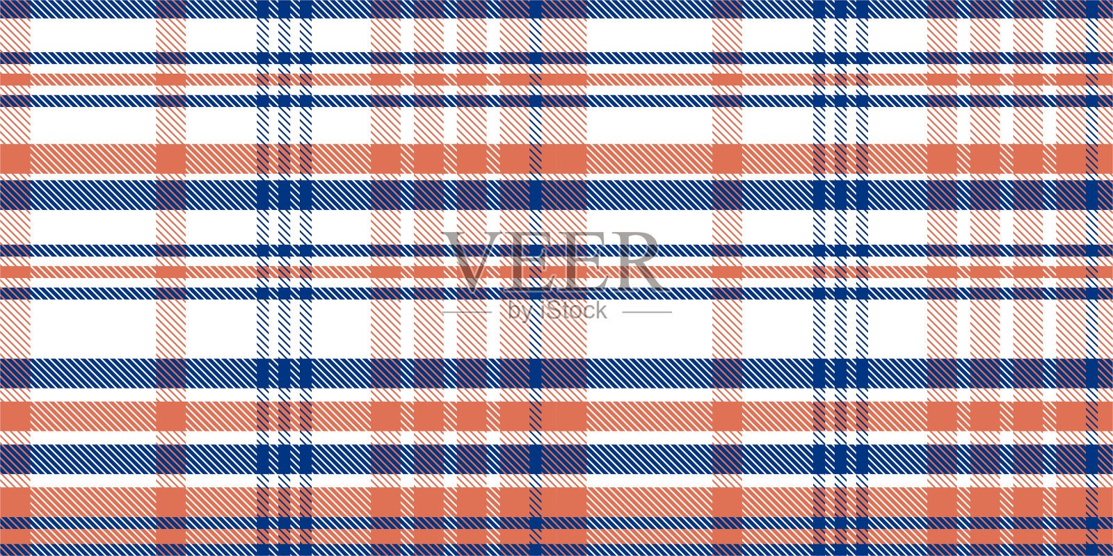 格子图案背景。复古的桌布质感。色彩抽象，充满斯科特图案。粉彩格纹无缝背景上的织物印刷。矢量艺术插画图片素材