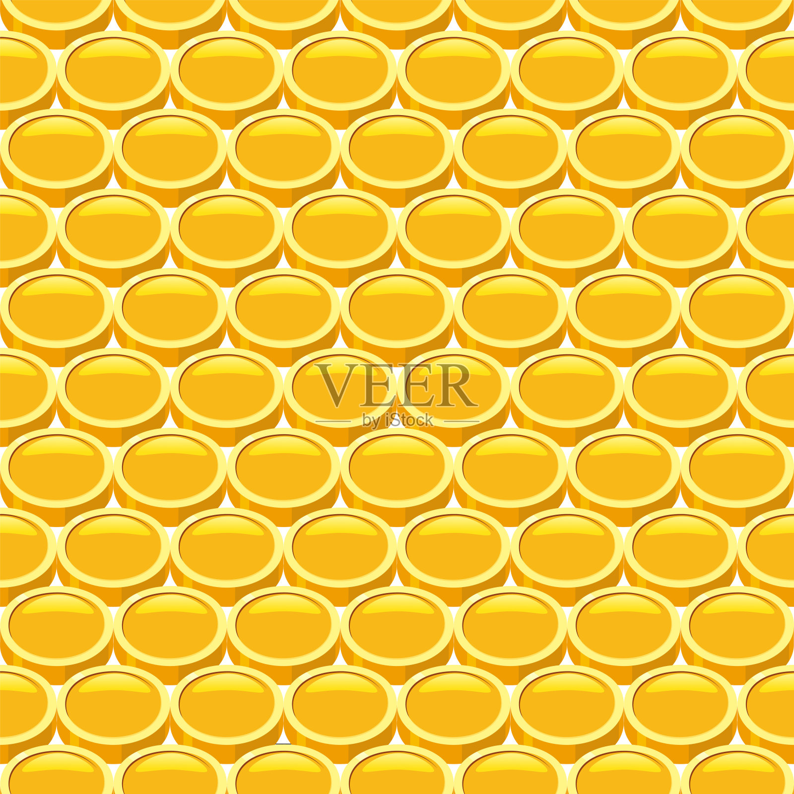 无缝图案金币，背景成功理念插画图片素材