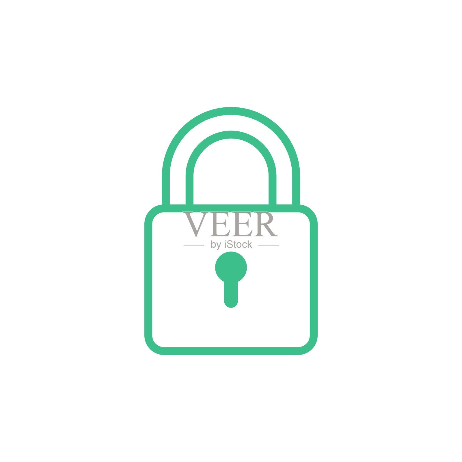 挂锁图标矢量模板插图设计插画图片素材