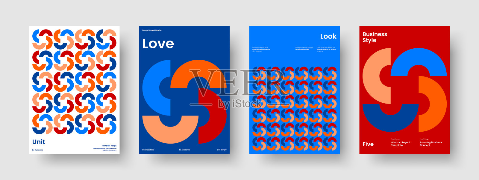 创意报告模板。现代宣传册设计。抽象的横幅布局。背景。书的封面。海报。业务演示。传单。广告。目录。日报》。投资组合。杂志插画图片素材