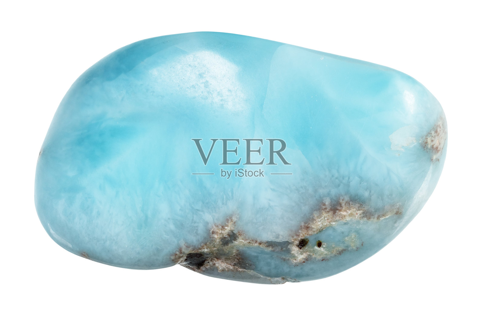 天然滚落larimar宝石切割照片摄影图片