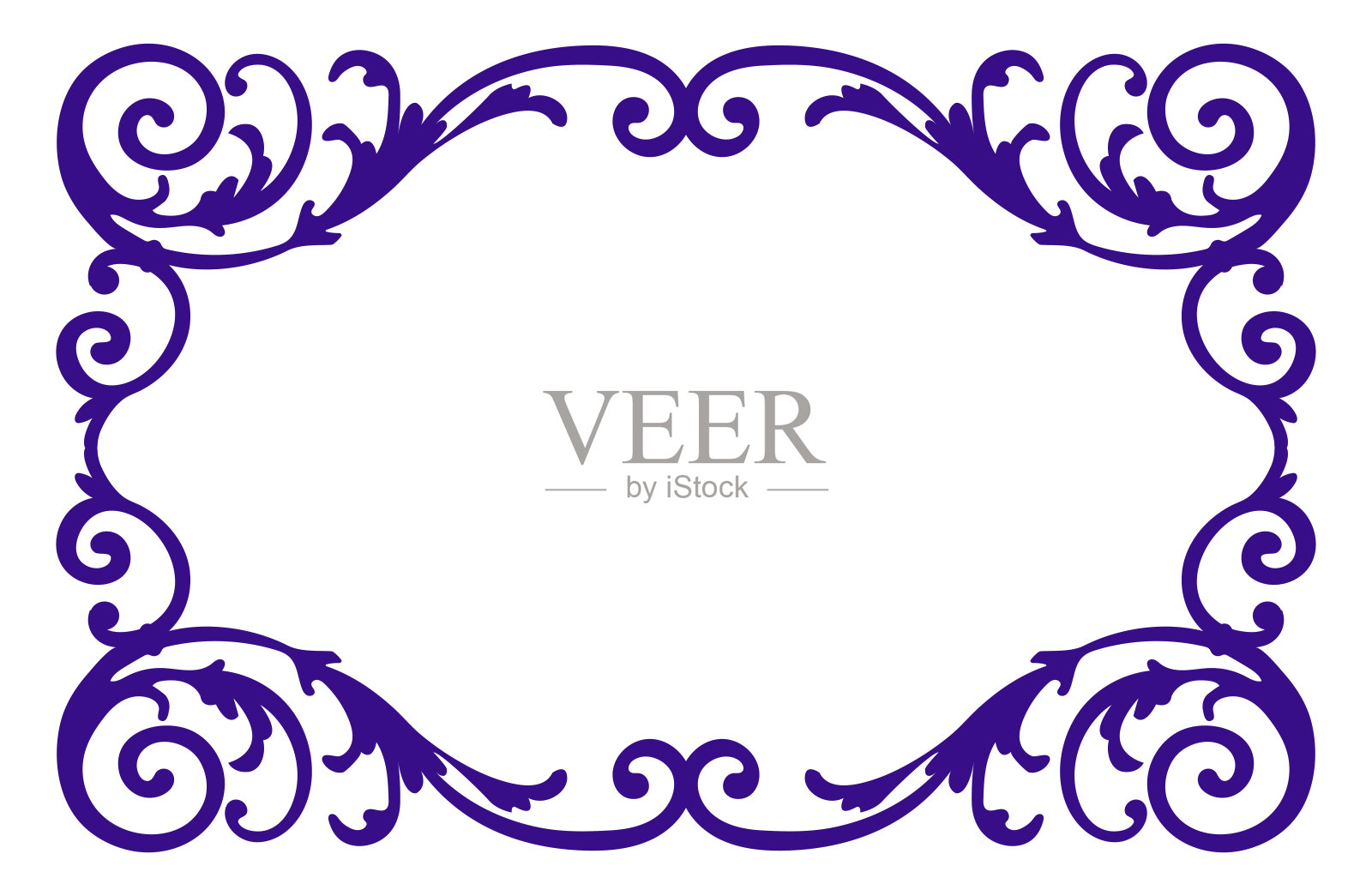 时尚的框架。设计模板。一组漂亮的额头。插画图片素材