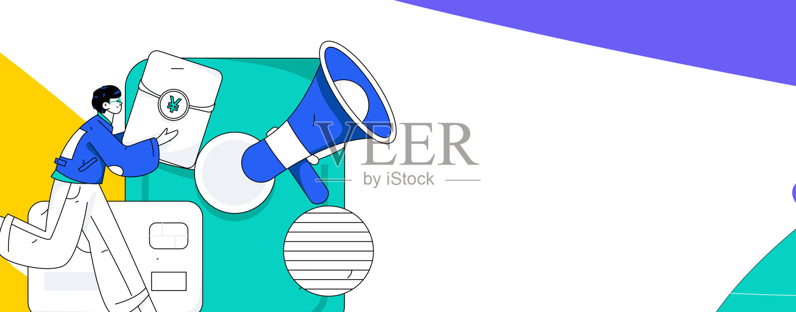 使用红包来吸引新客户和促进活动。平面矢量字符概念插图插画图片素材