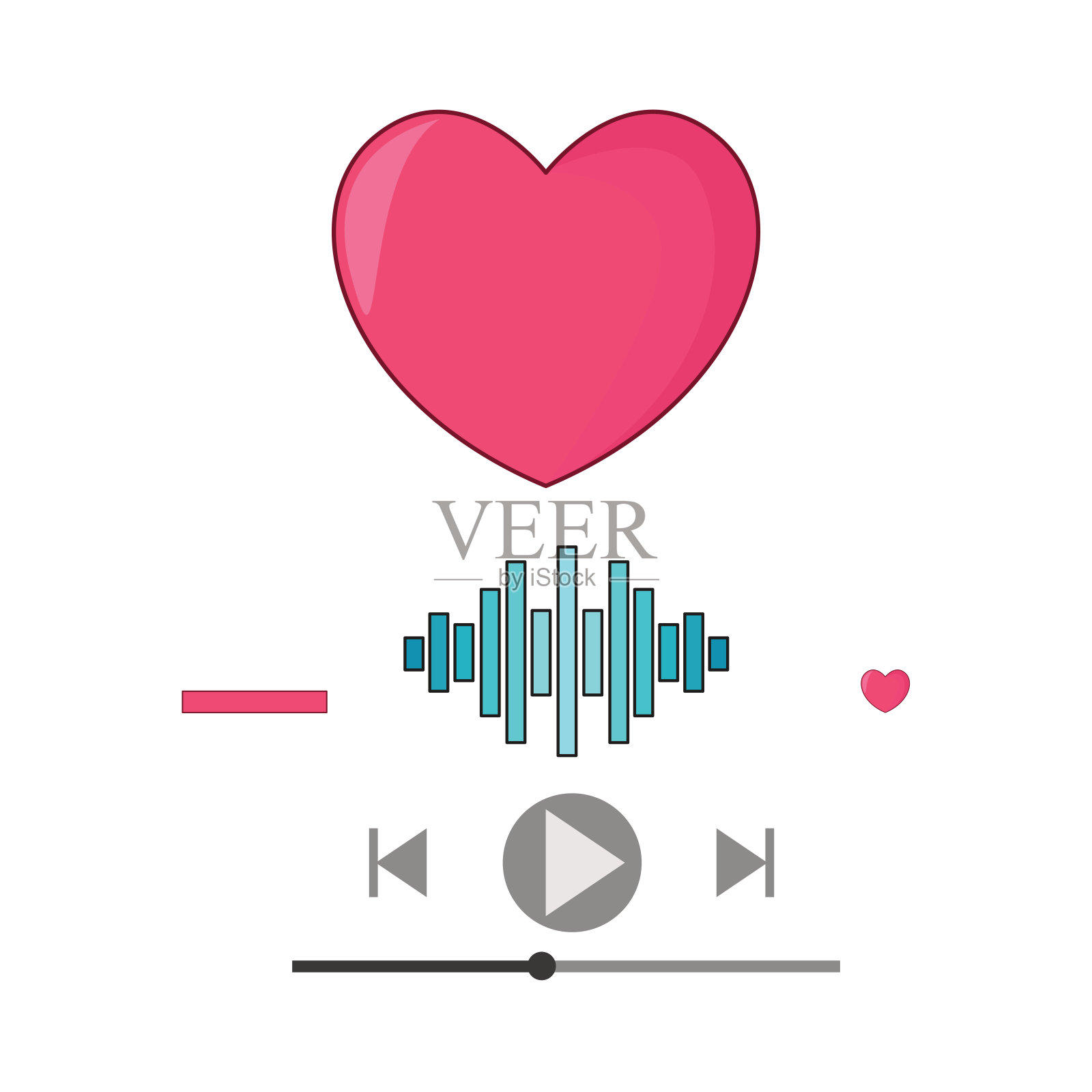 喜欢音乐插画图片素材