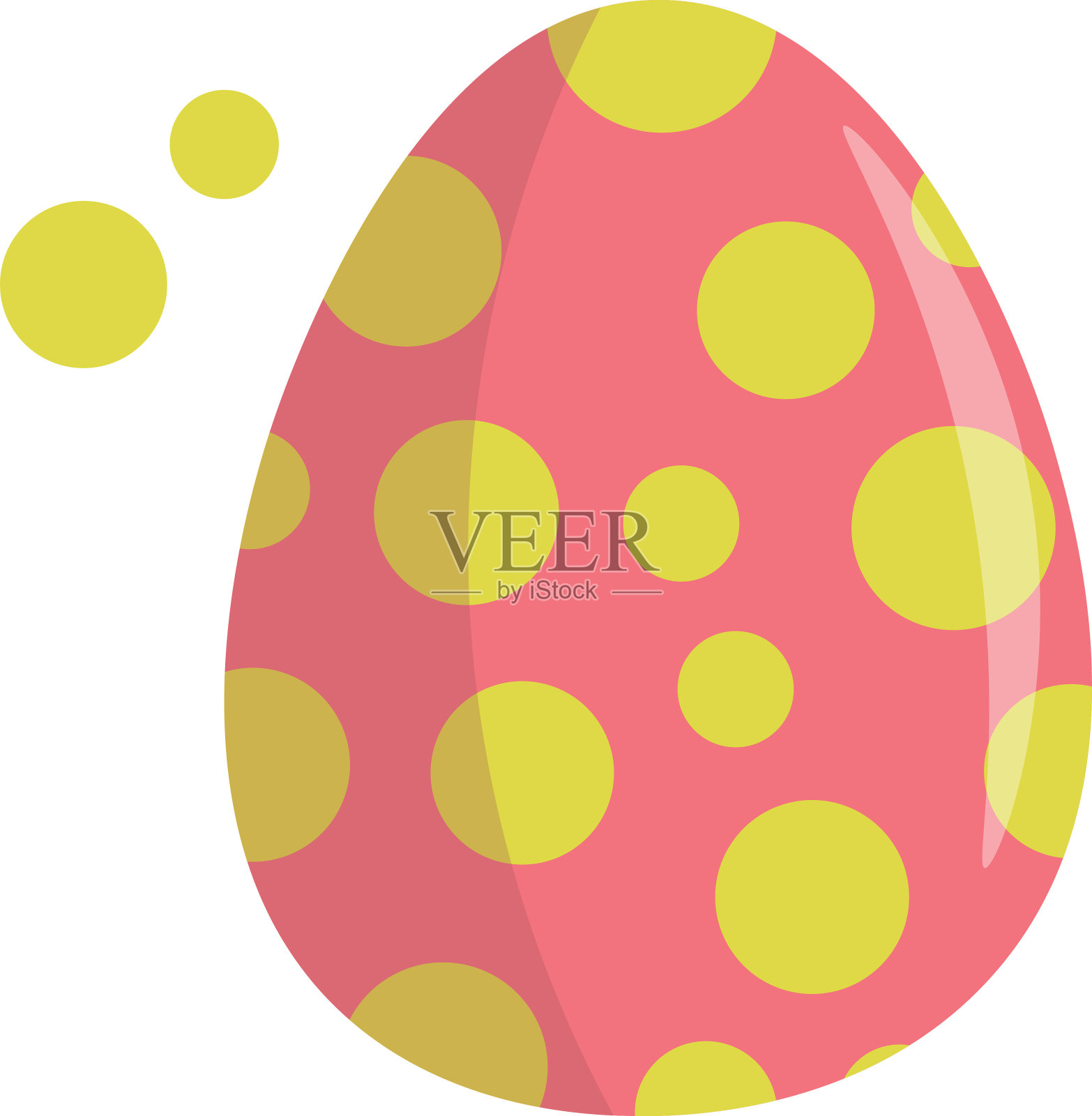 斑点复活节彩蛋粉色和酸橙插画图片素材