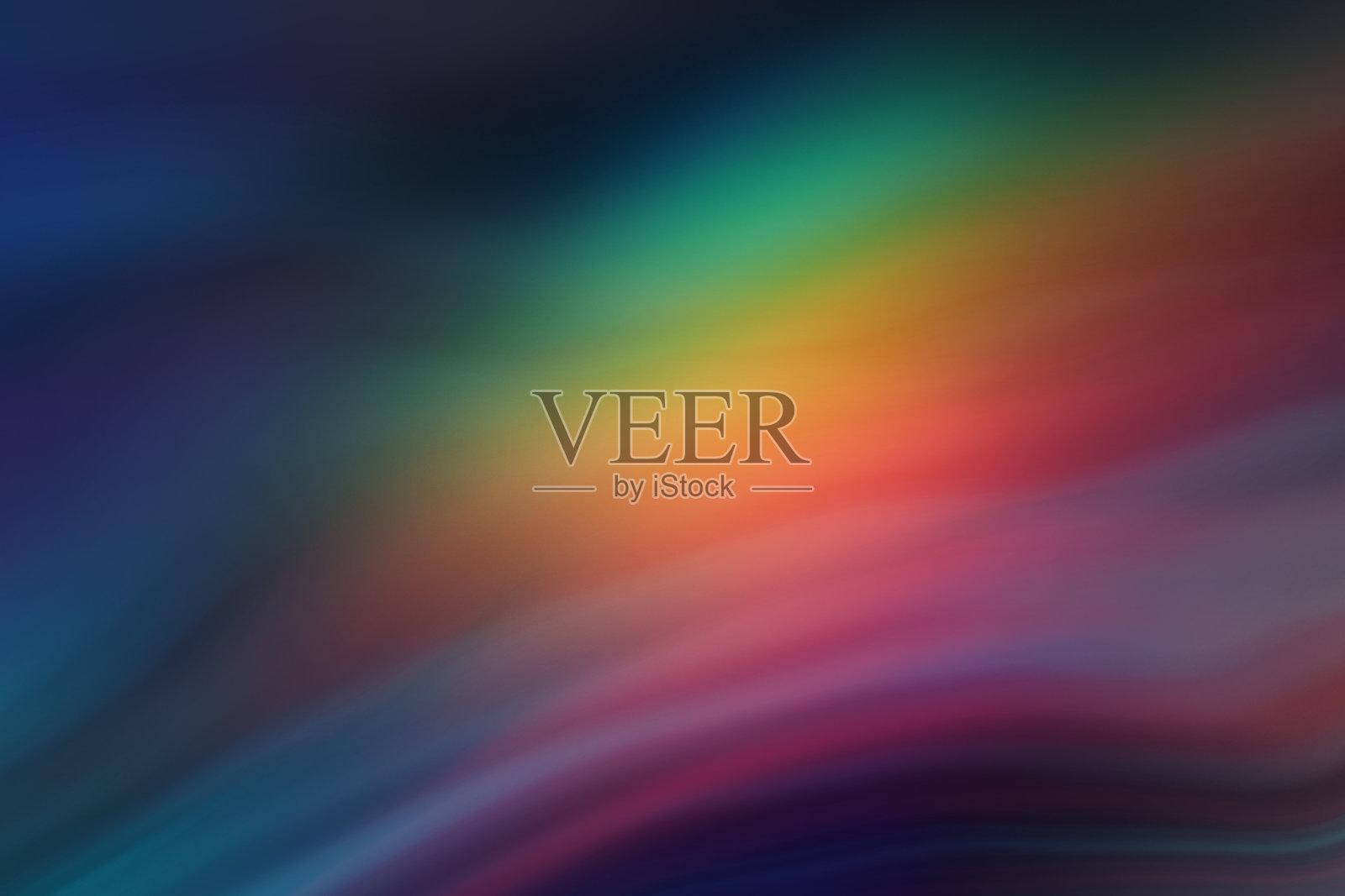 抽象的背景与柔和的彩色波浪。插画图片素材