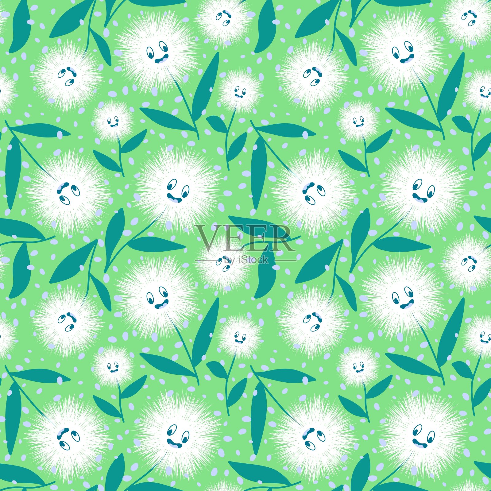 用于织物和纺织品的无缝花卉图案插画图片素材