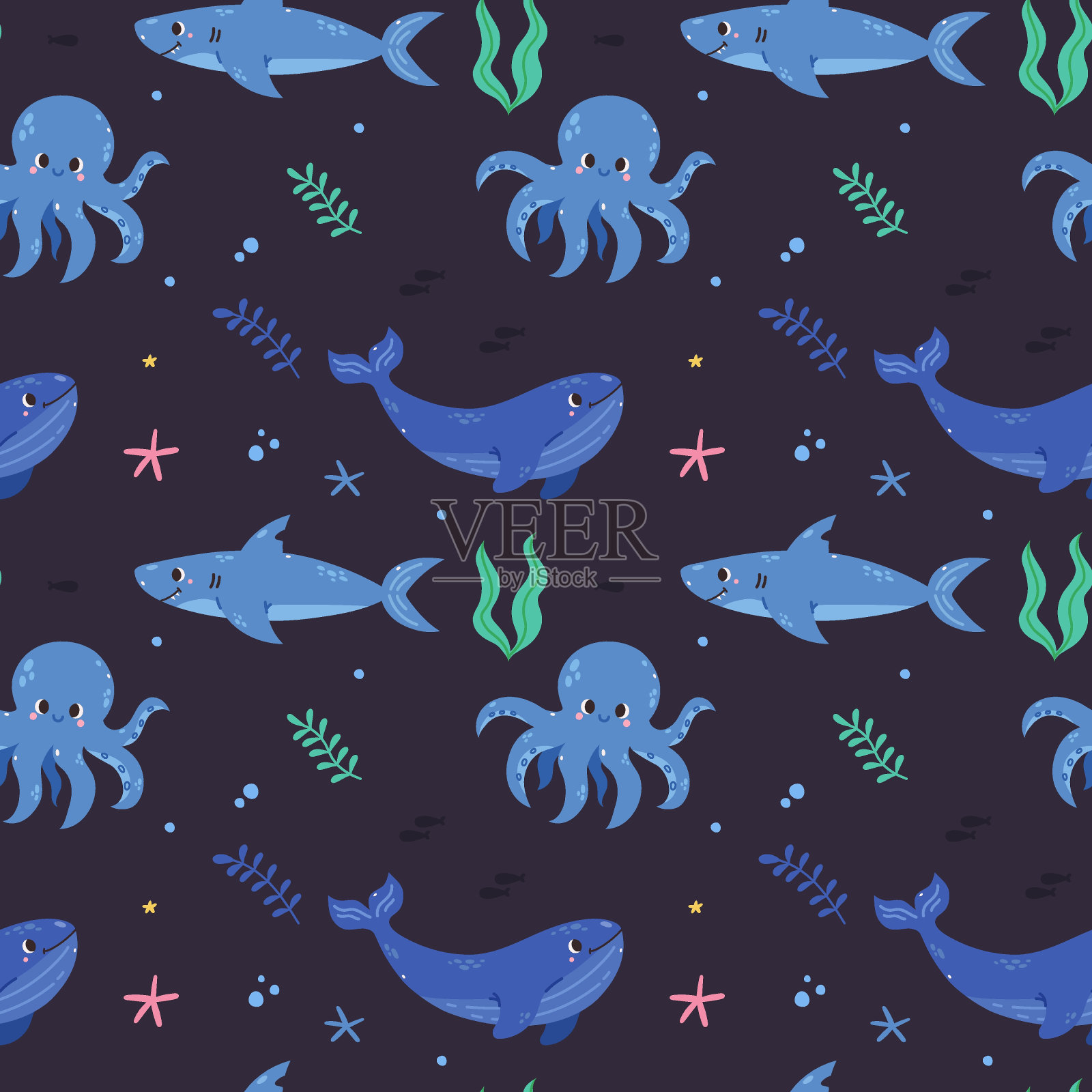 海洋_图案_4插画图片素材