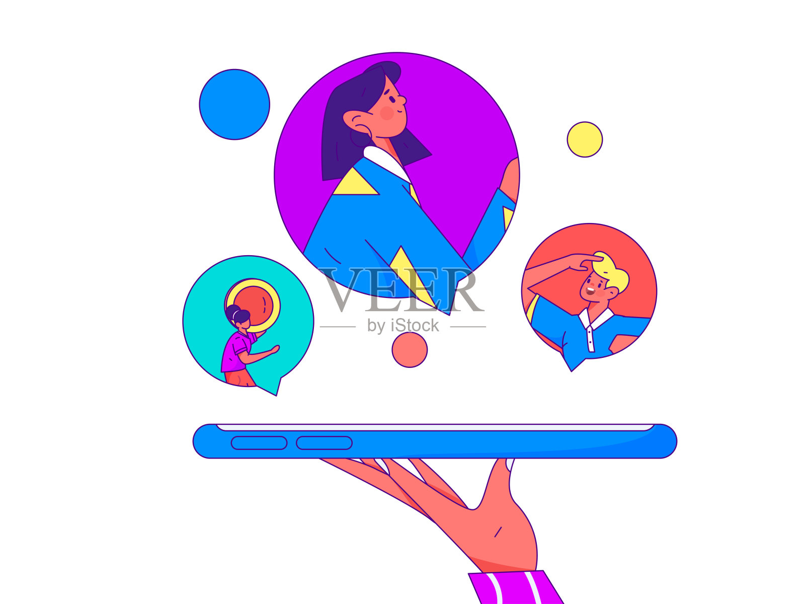 使用红包来吸引新客户和促进活动。平面矢量字符概念插图插画图片素材