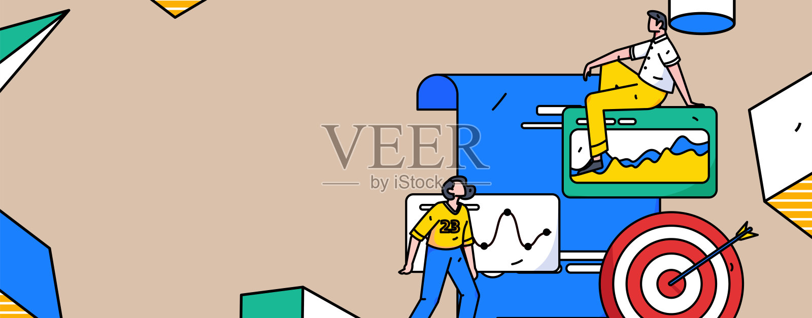 营销策划企业人物平面矢量概念操作手绘插图插画图片素材