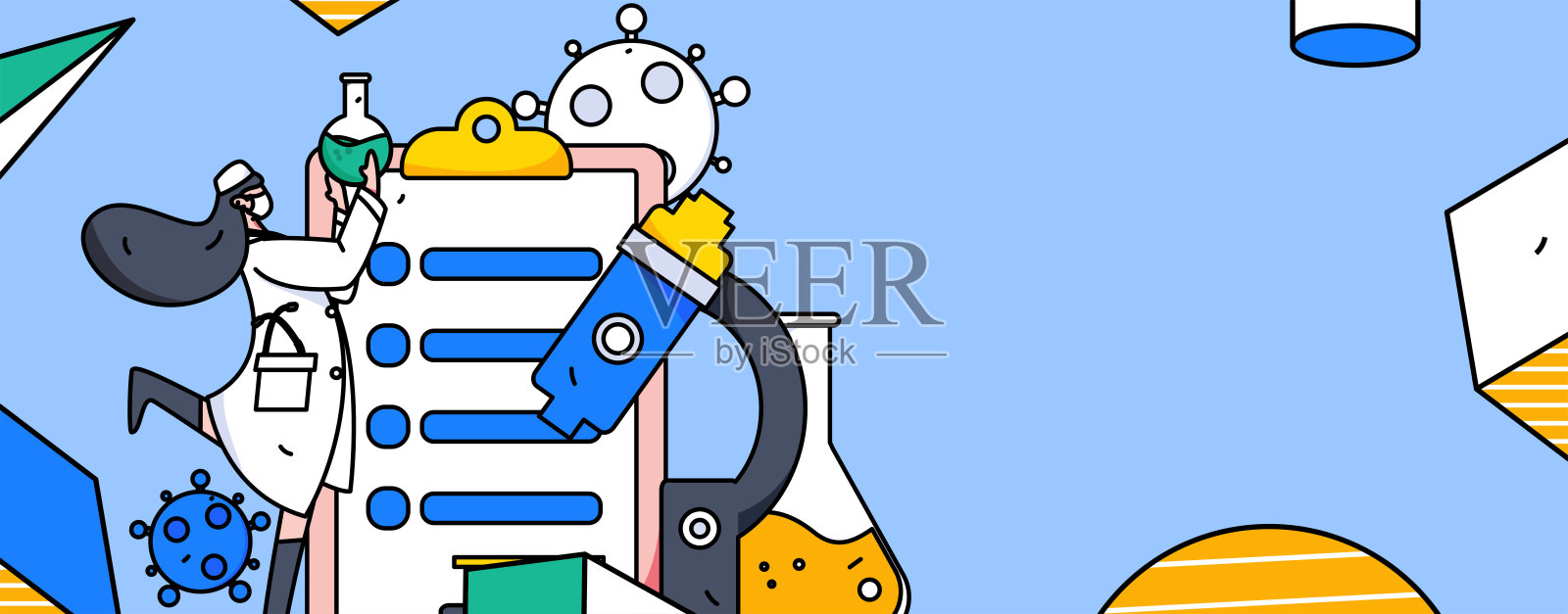 医生检查病人平面矢量概念操作手绘插图插画图片素材