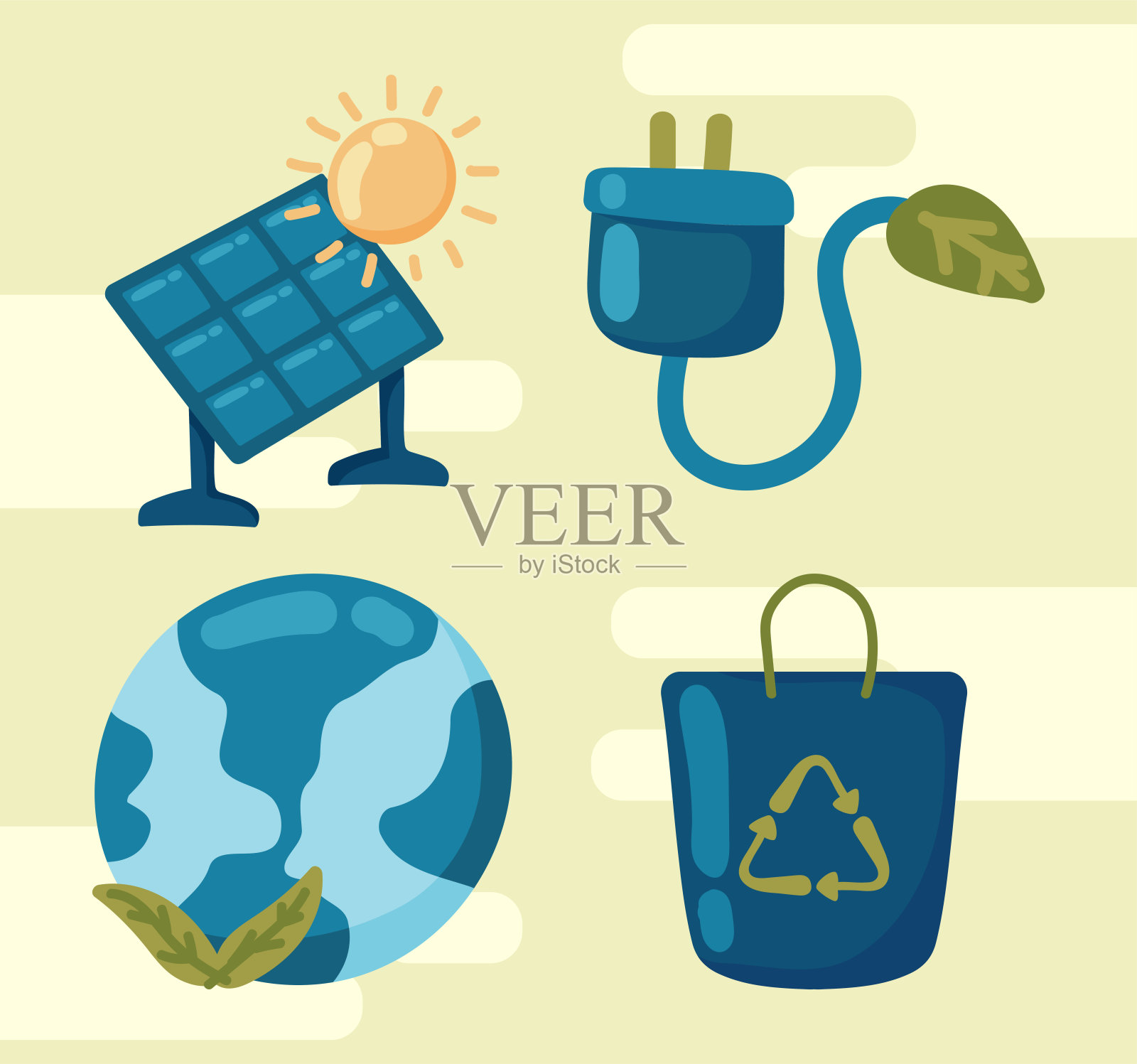 绿色能源插画图片素材