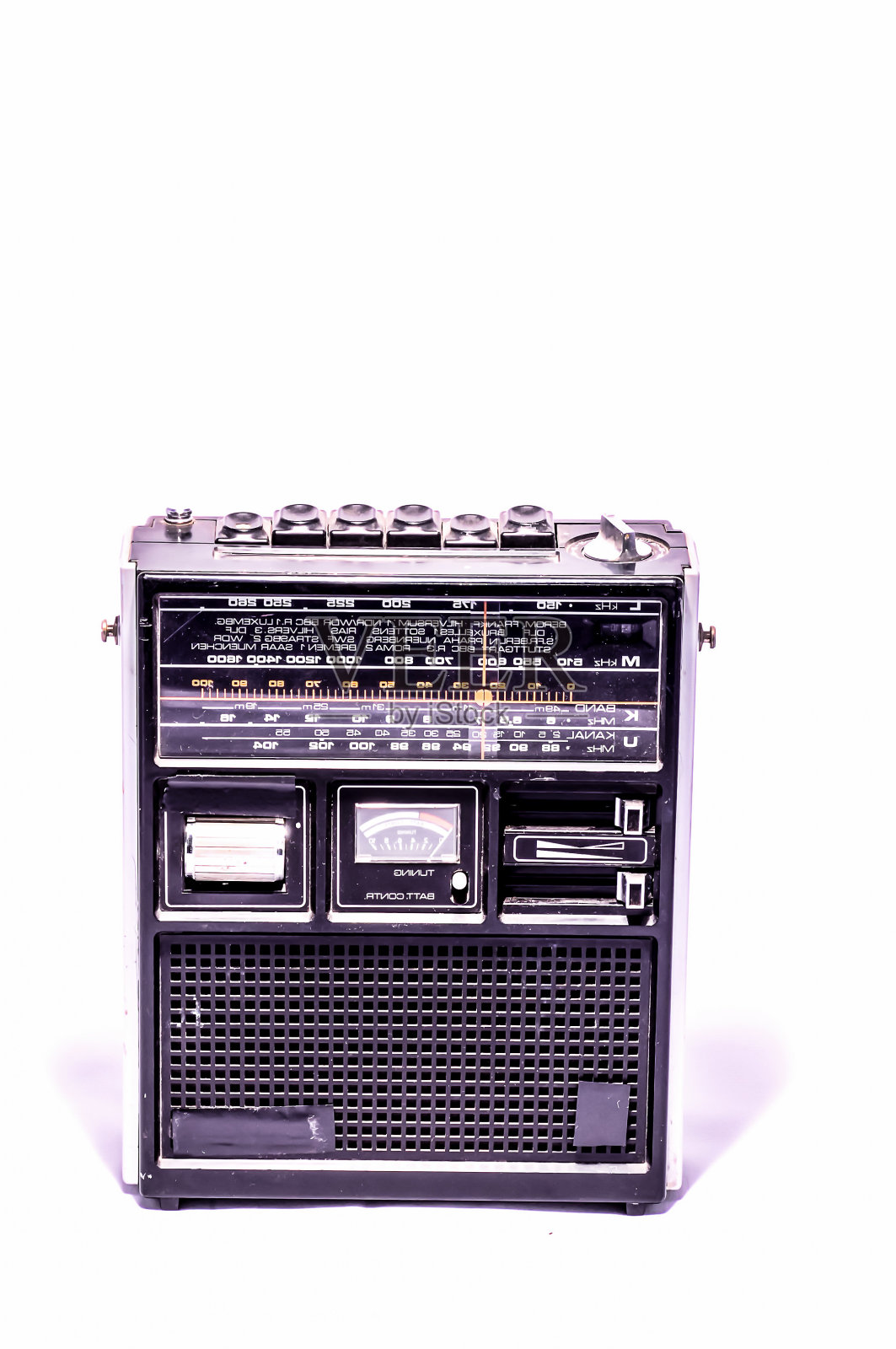 老复古70年代的收音机照片摄影图片