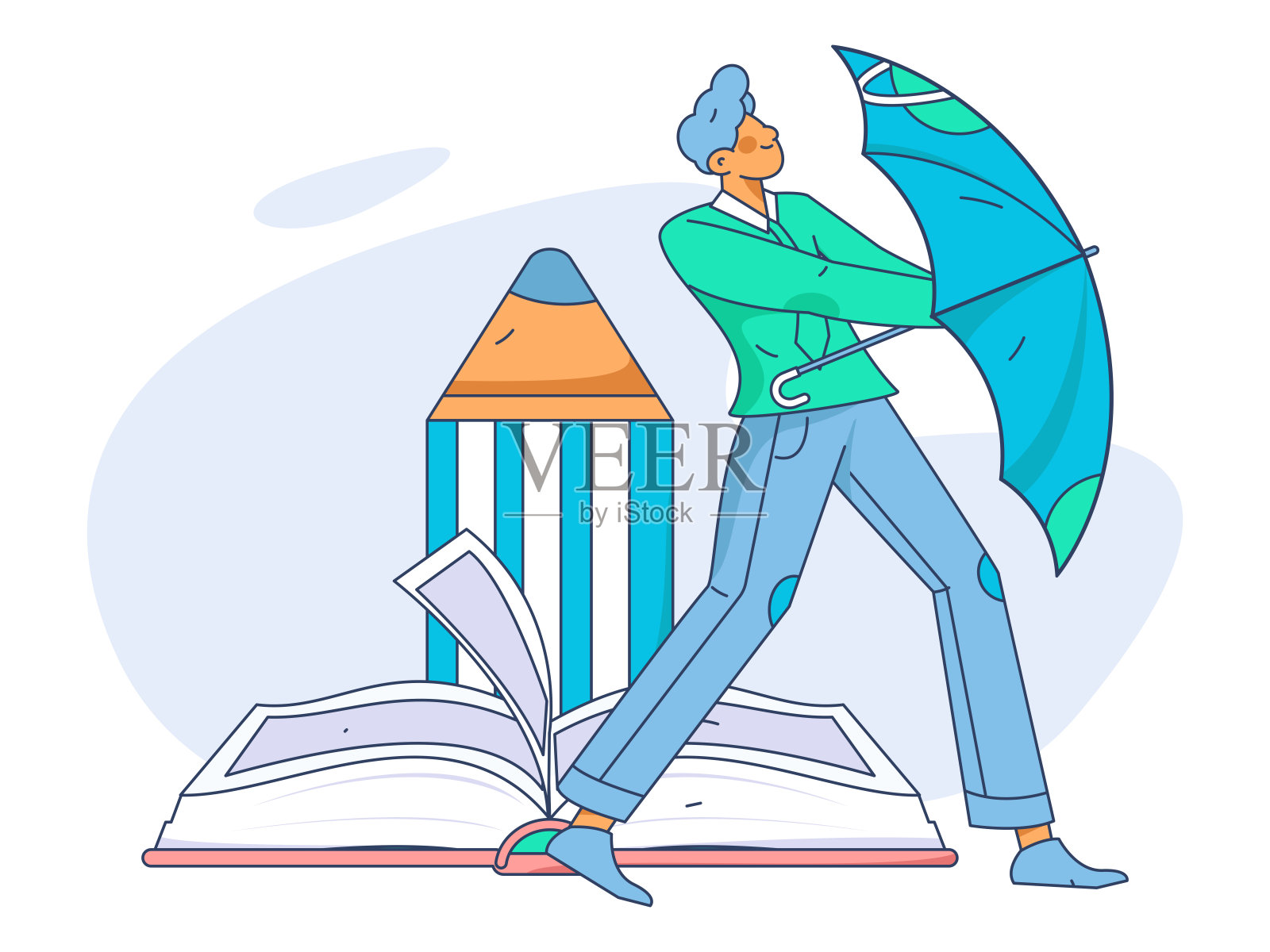 保护知识产权平面矢量概念操作手绘插图插画图片素材