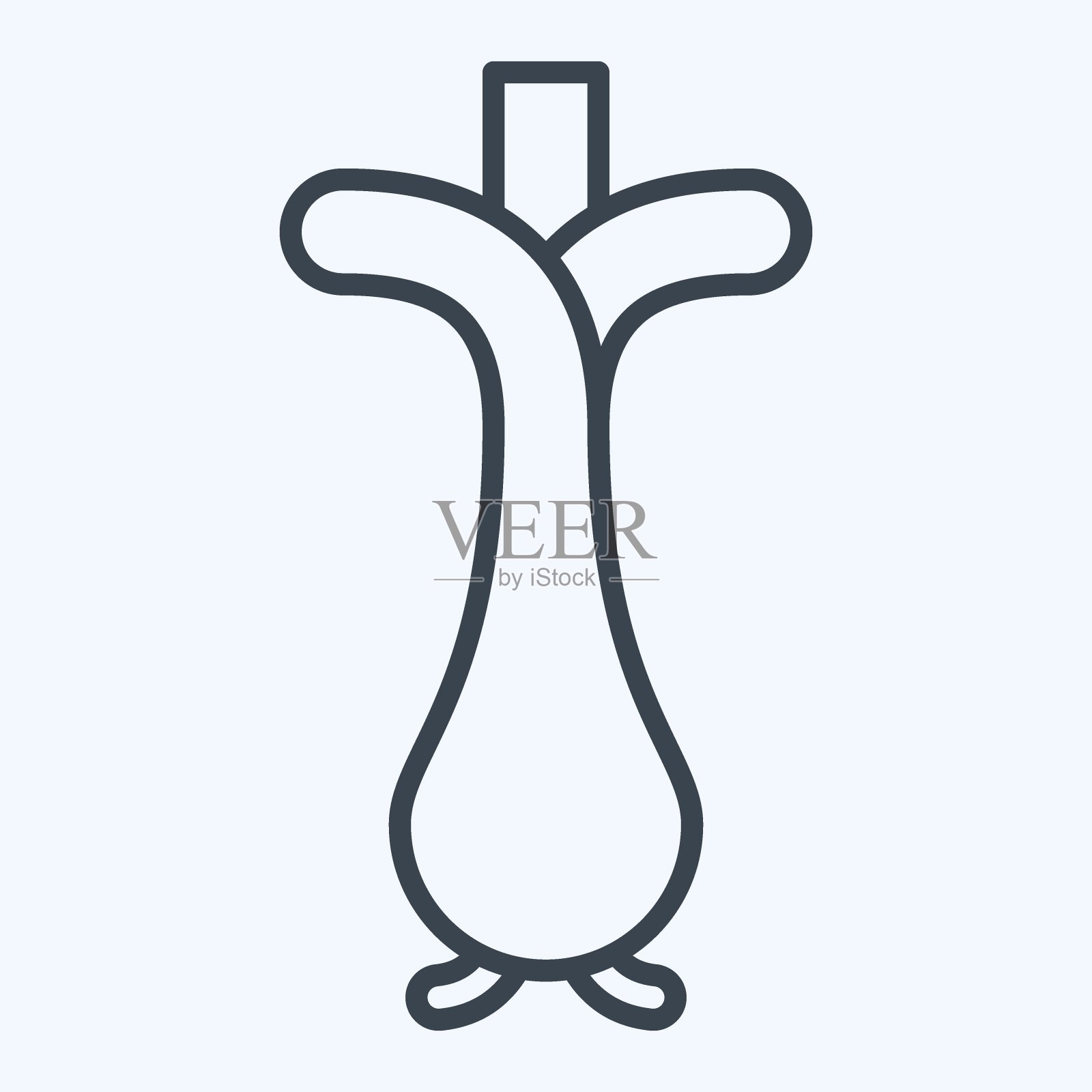 图标韭菜。与香料符号有关。行风格。简单的设计可编辑。简单的说明插画图片素材